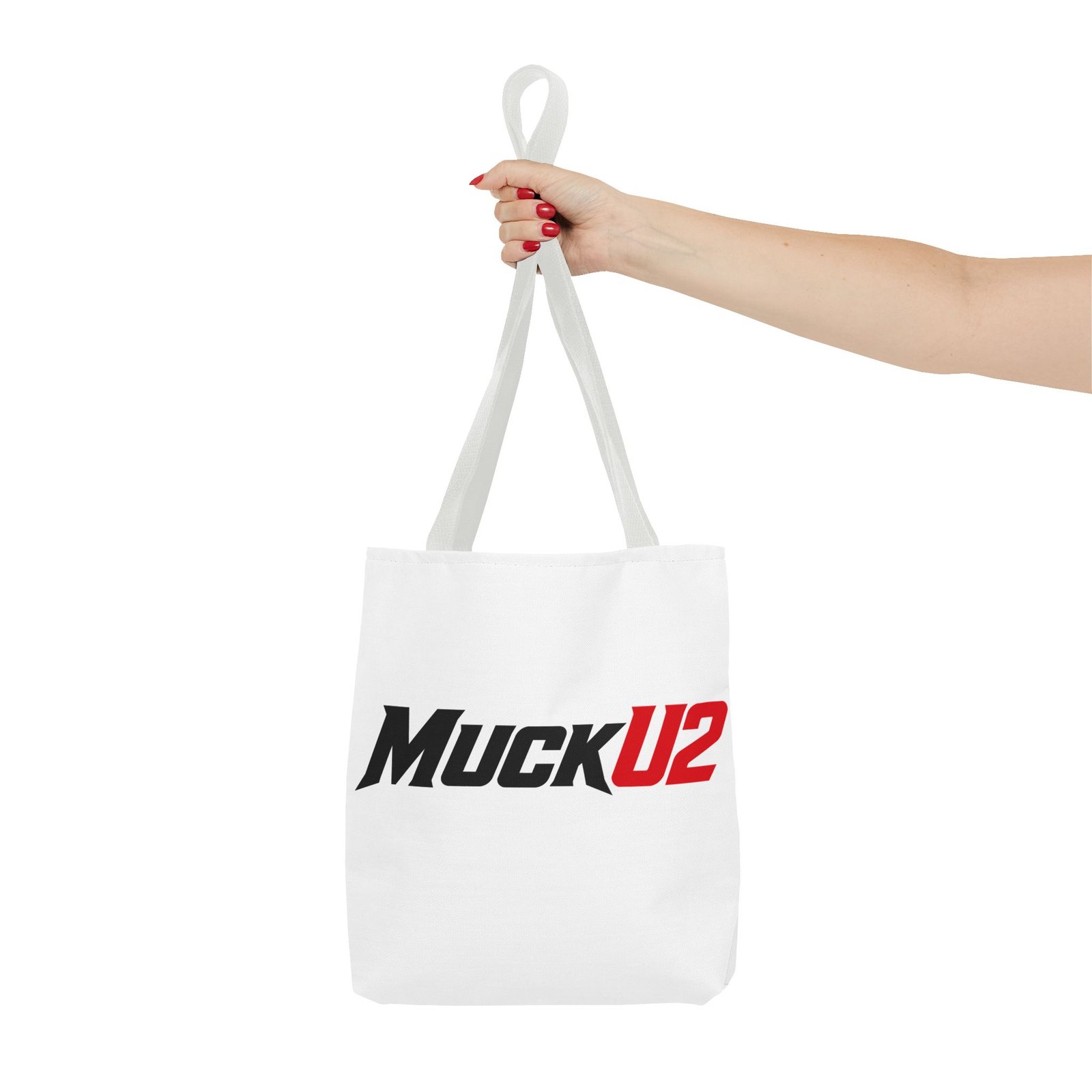 MuckU2 Canvas Tote Bag – Black & Red Poker Logo