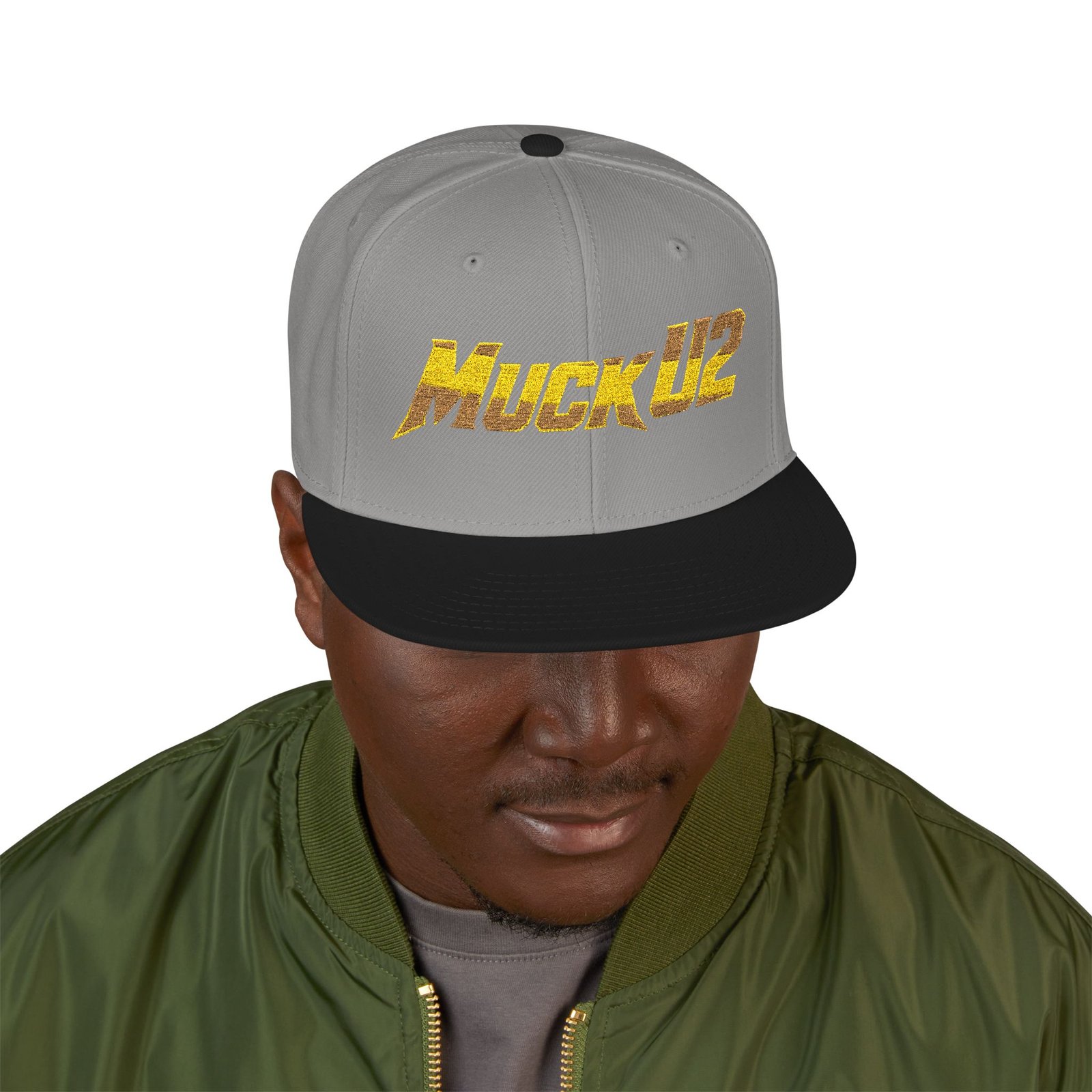 MuckU2 Snapback Poker Cap – Gold Logo