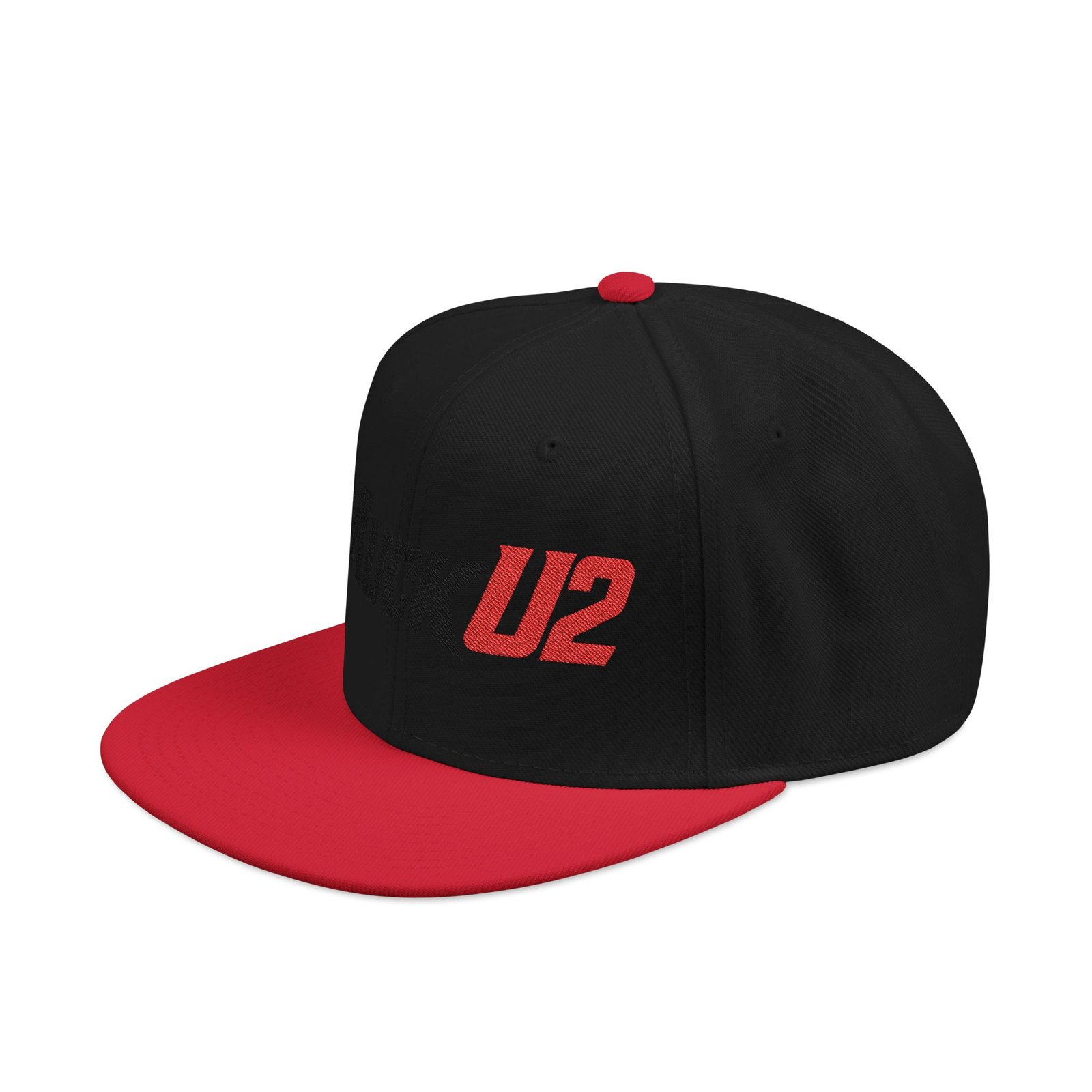 MuckU2 Snapback Poker Cap – Black & Red Logo
