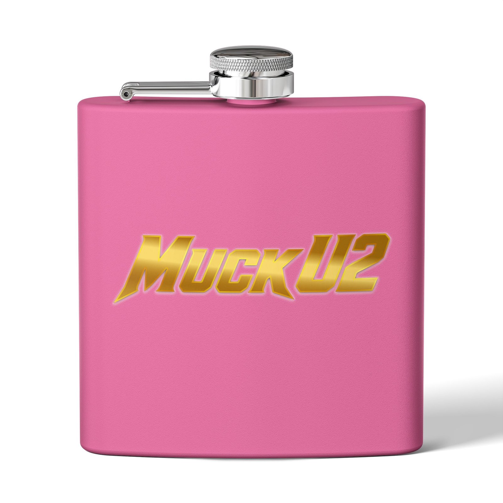 MuckU2 Flask – Gold Logo Poker Flask