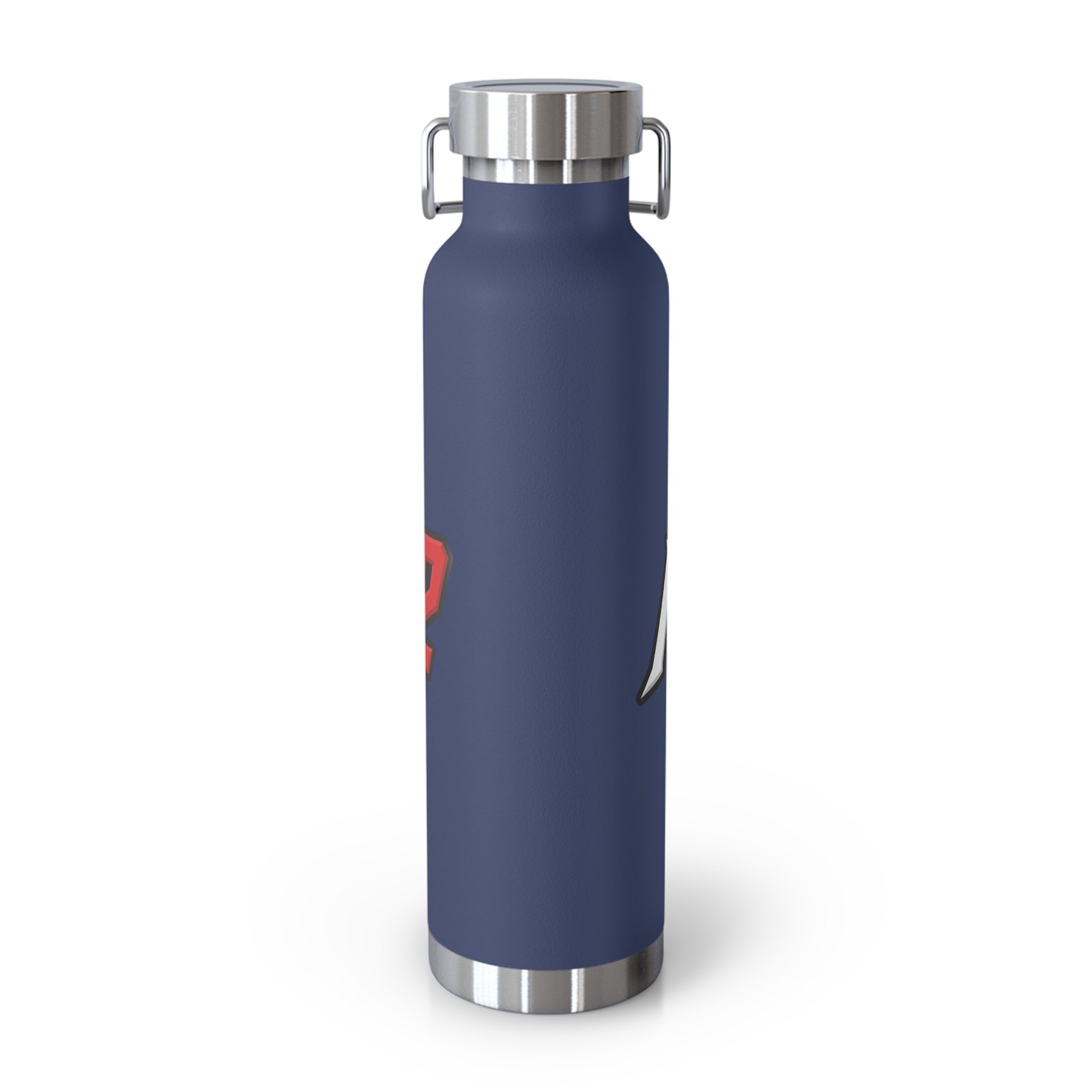 MuckU2 Insulated Water Bottle – White & Red Outlined Poker Logo