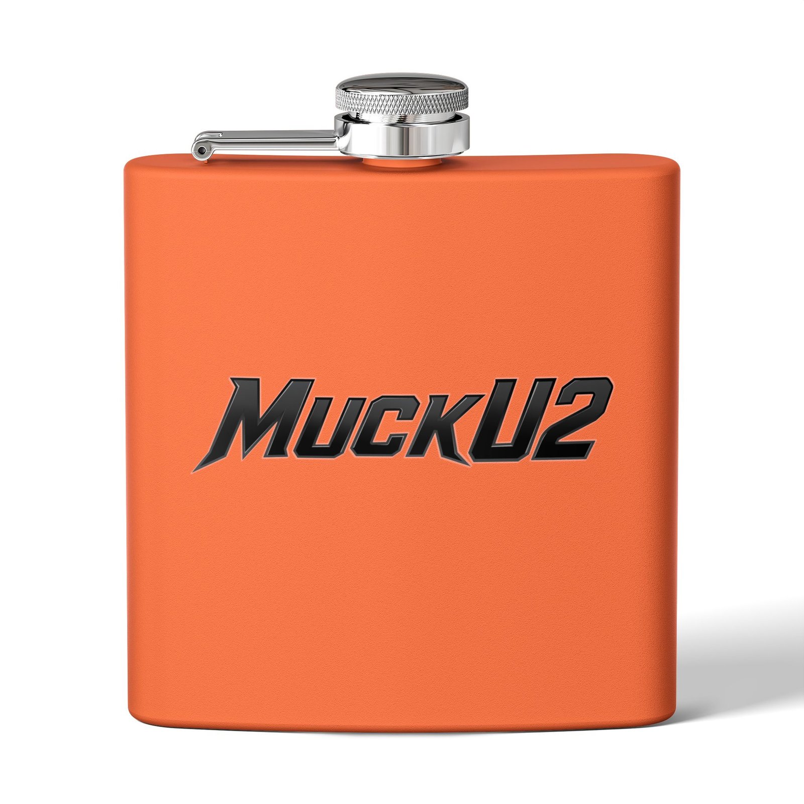 MuckU2 Flask – Black Logo Poker Flask
