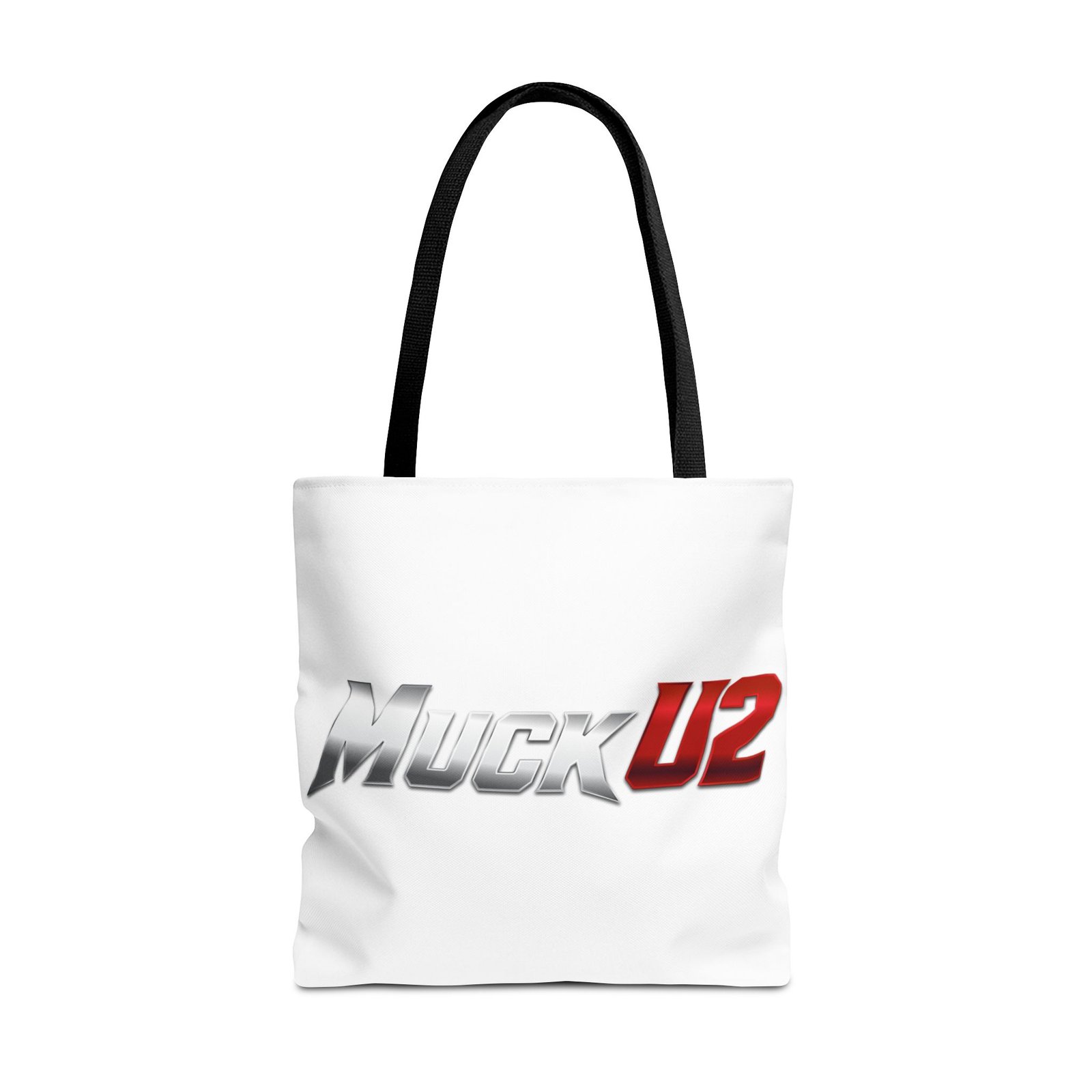 MuckU2 Canvas Tote Bag – Silver & Red Poker Logo