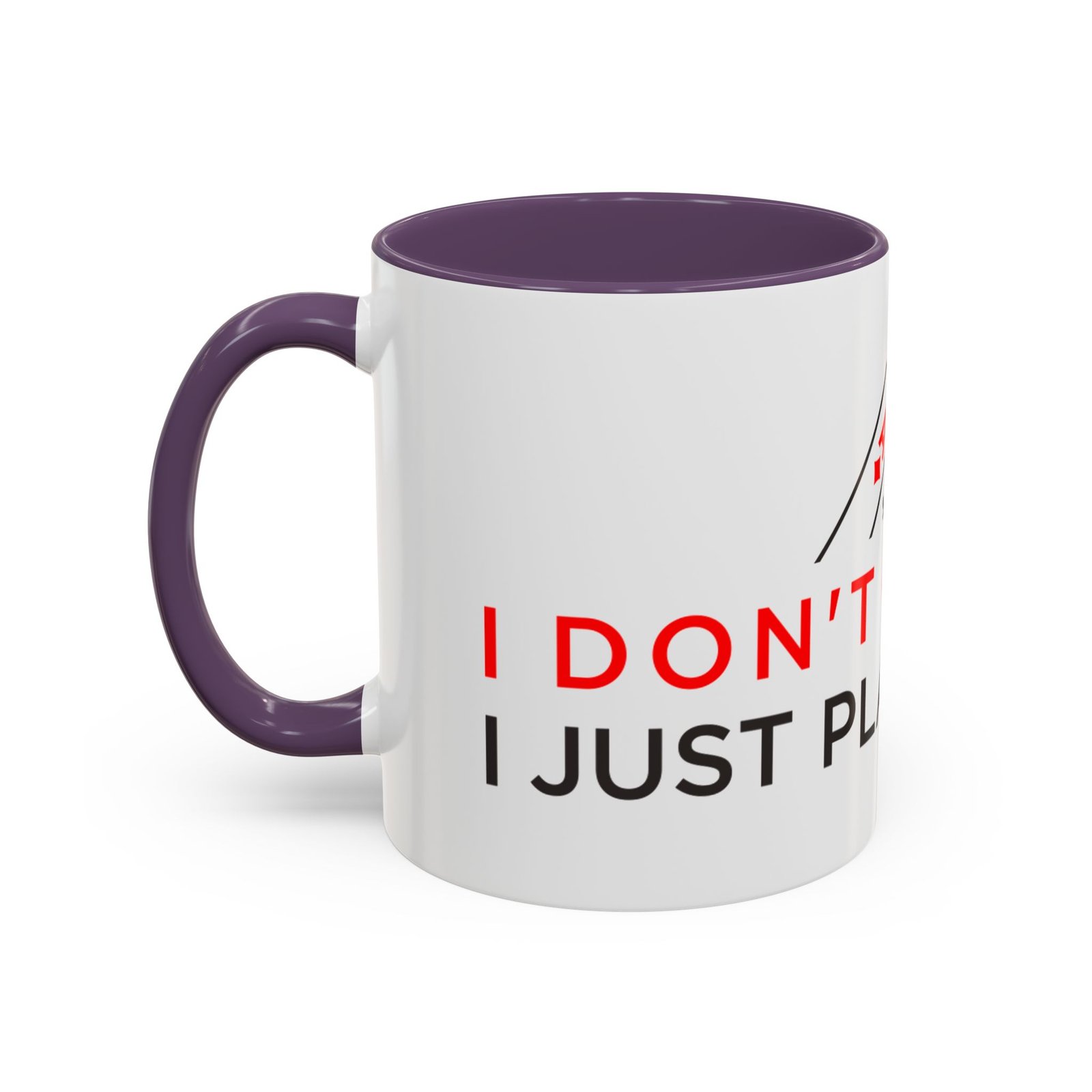 I Don’t Gamble, I Just Play Poker White Mug – Red & Black Logo