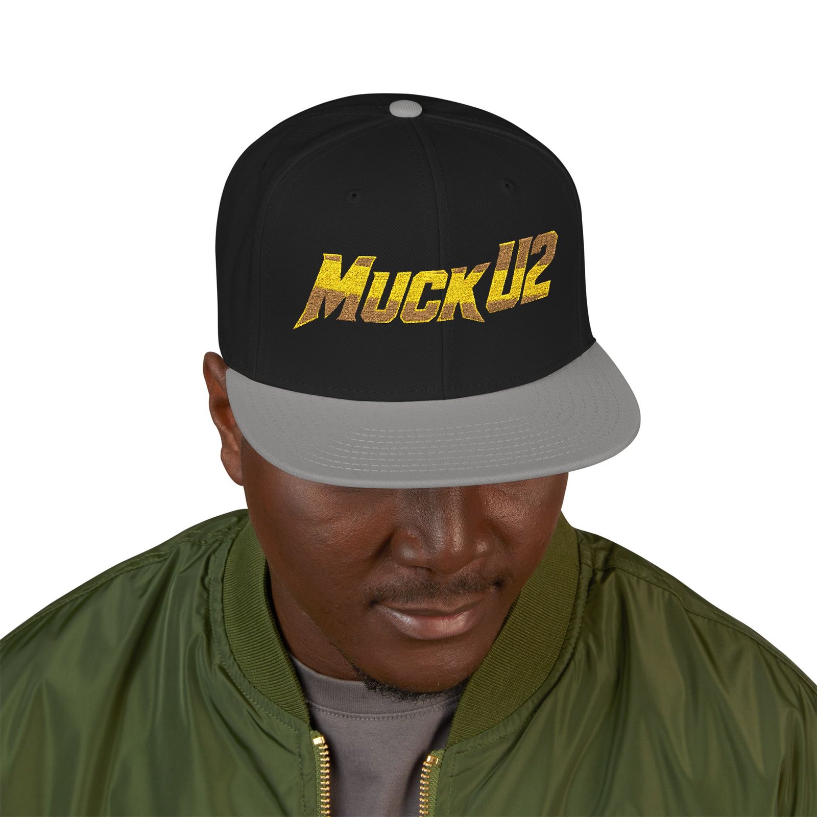 MuckU2 Snapback Poker Cap – Gold Logo