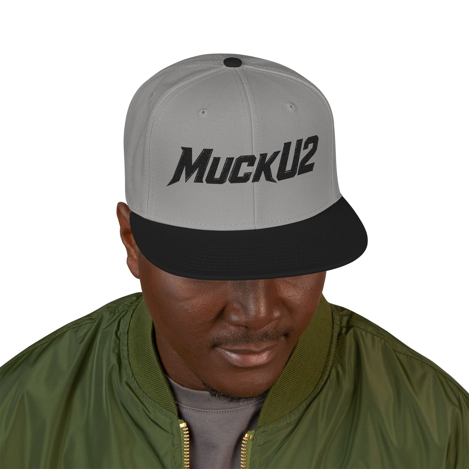MuckU2 Snapback Poker Cap – Black Logo
