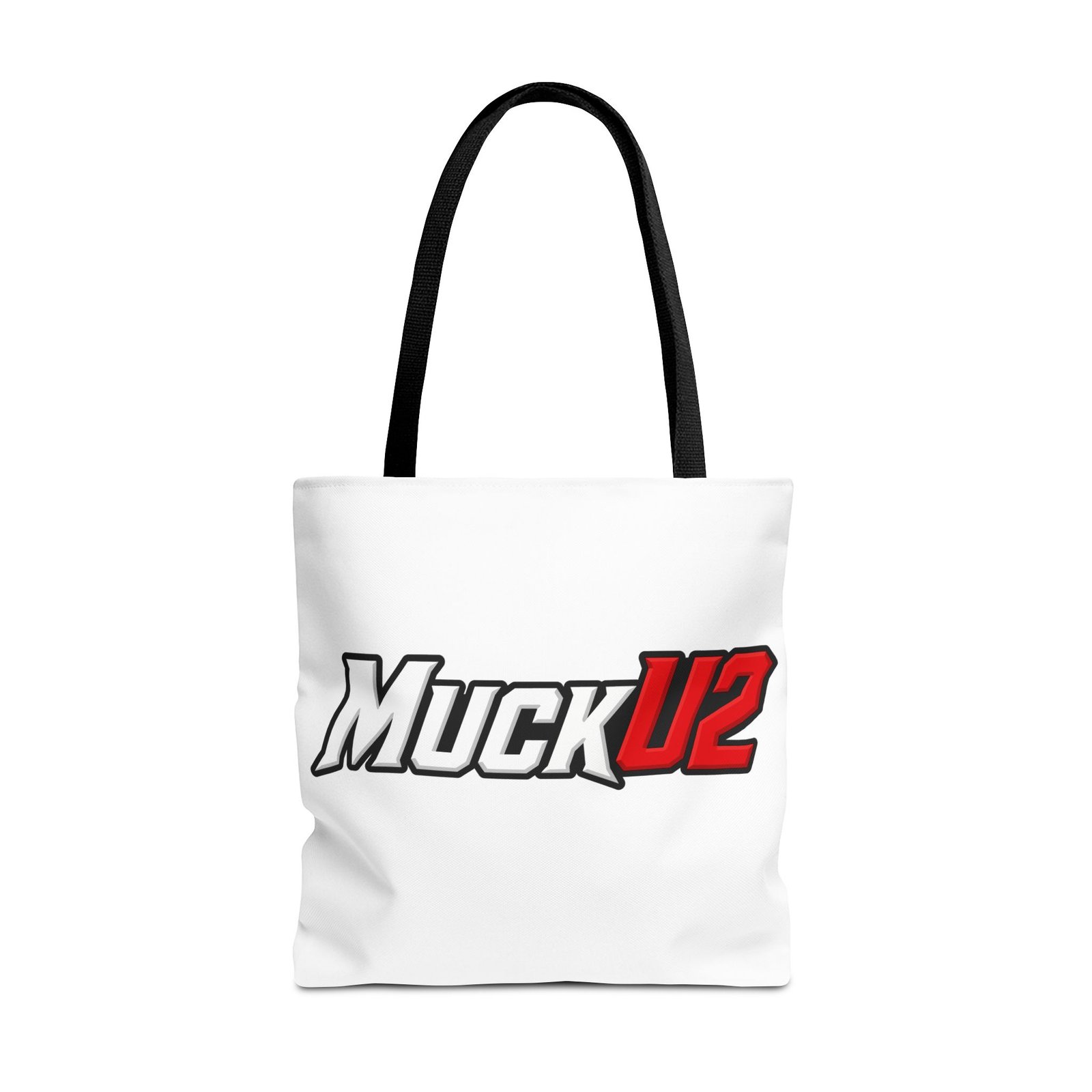 MuckU2 Canvas Tote Bag – White & Red Poker Logo