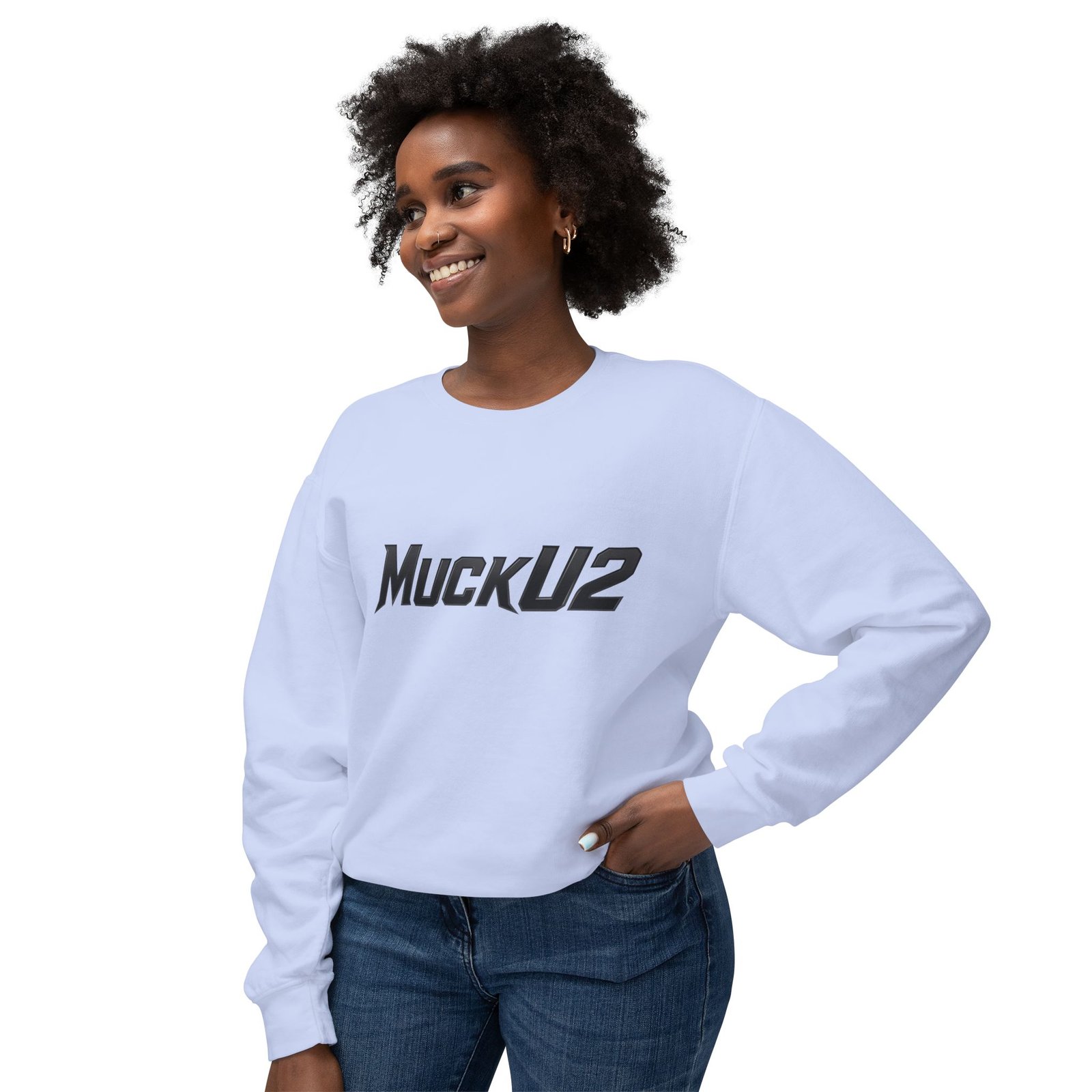 MuckU2 Sweatshirt – Black Logo Poker Crewneck
