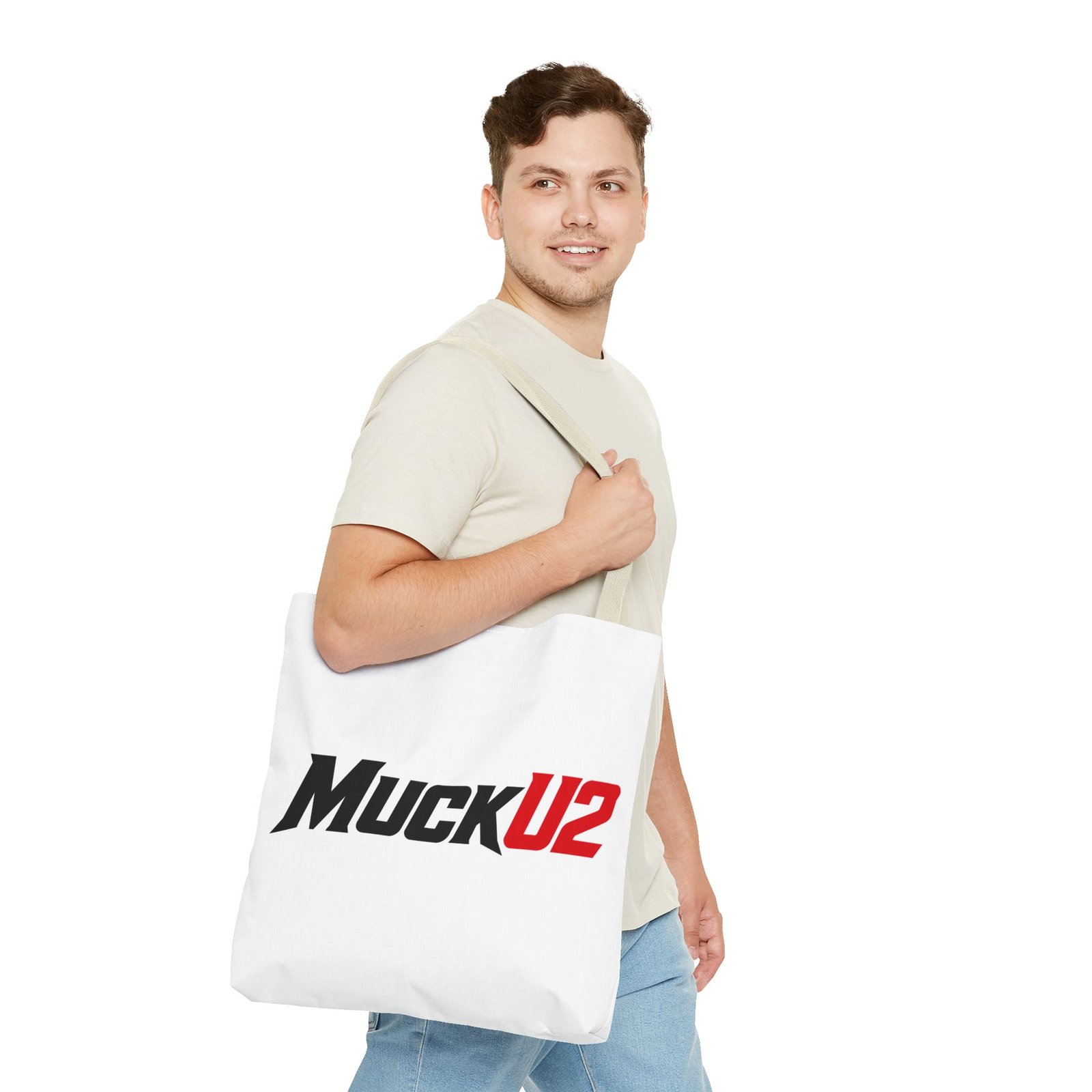 MuckU2 Canvas Tote Bag – Black & Red Poker Logo