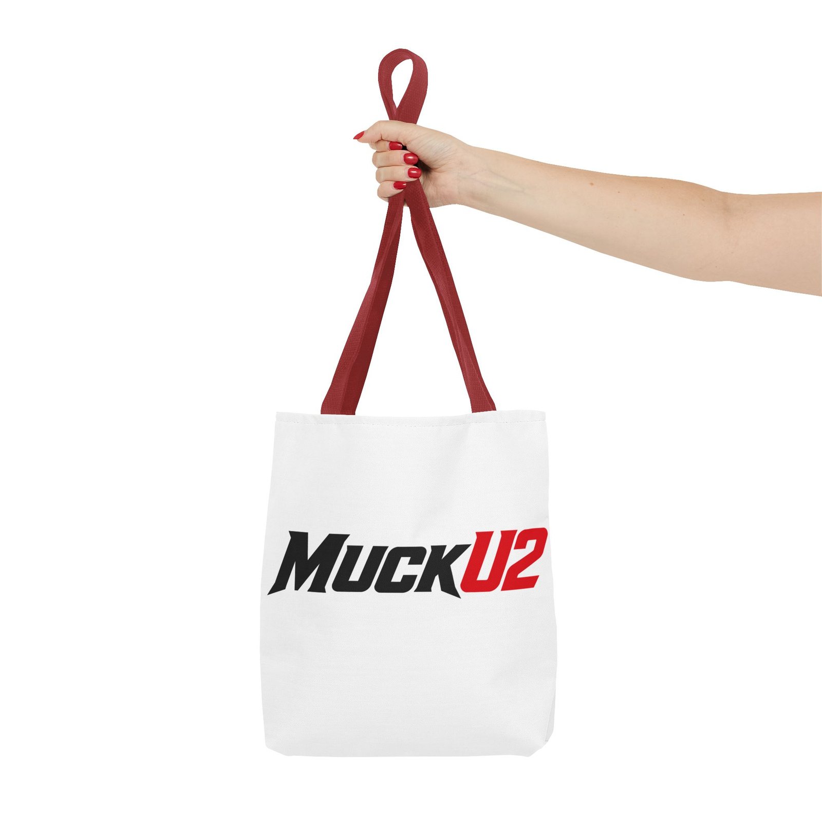 MuckU2 Canvas Tote Bag – Black & Red Poker Logo