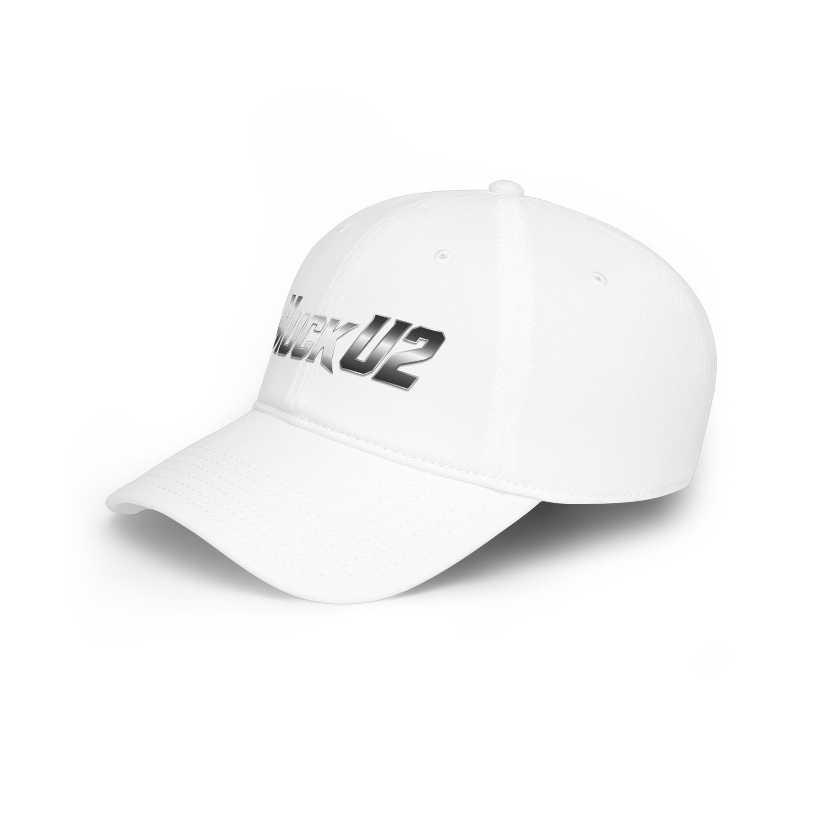 MuckU2 Poker Cap – Silver Logo Baseball Hat