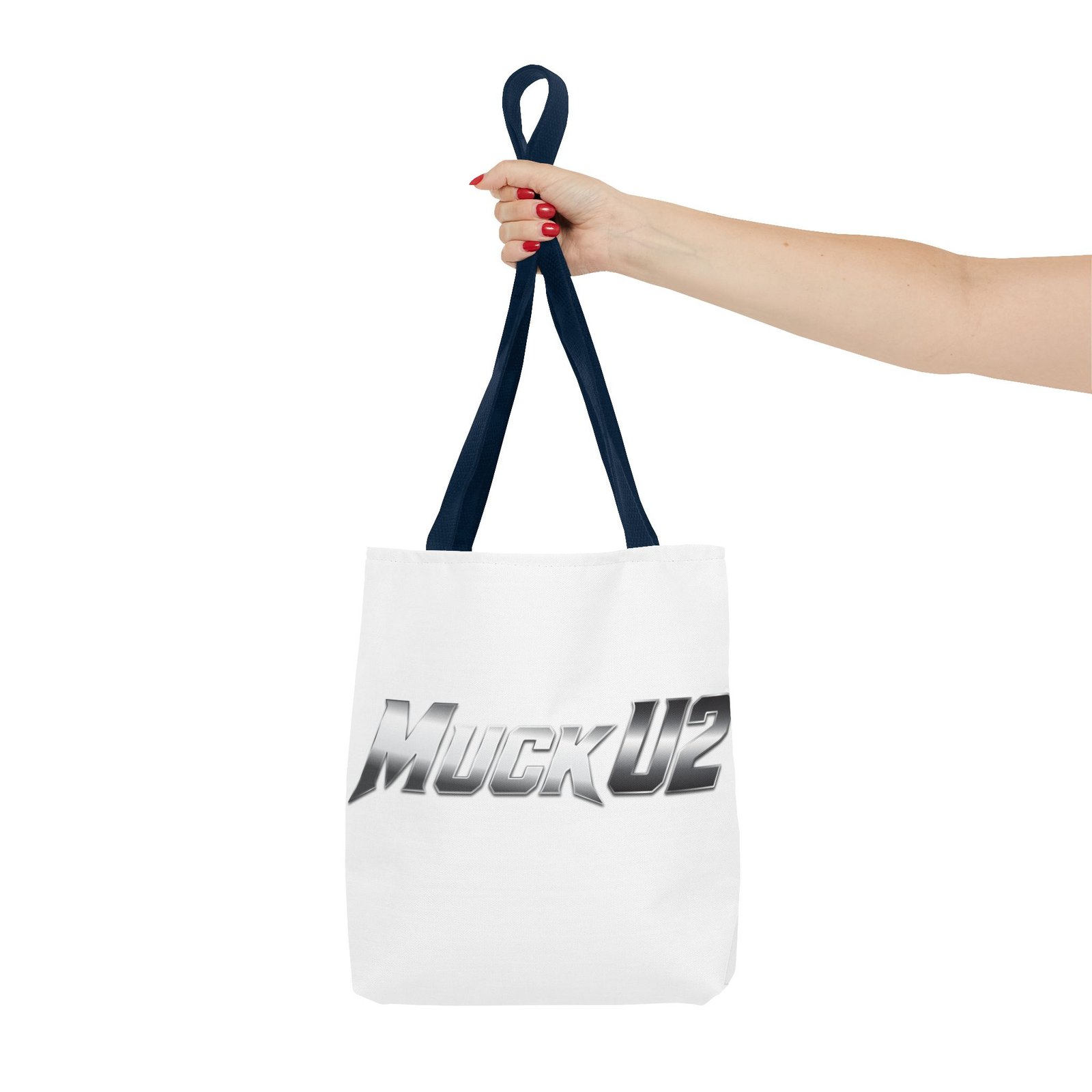MuckU2 Canvas Tote Bag – Silver Gradient Poker Logo