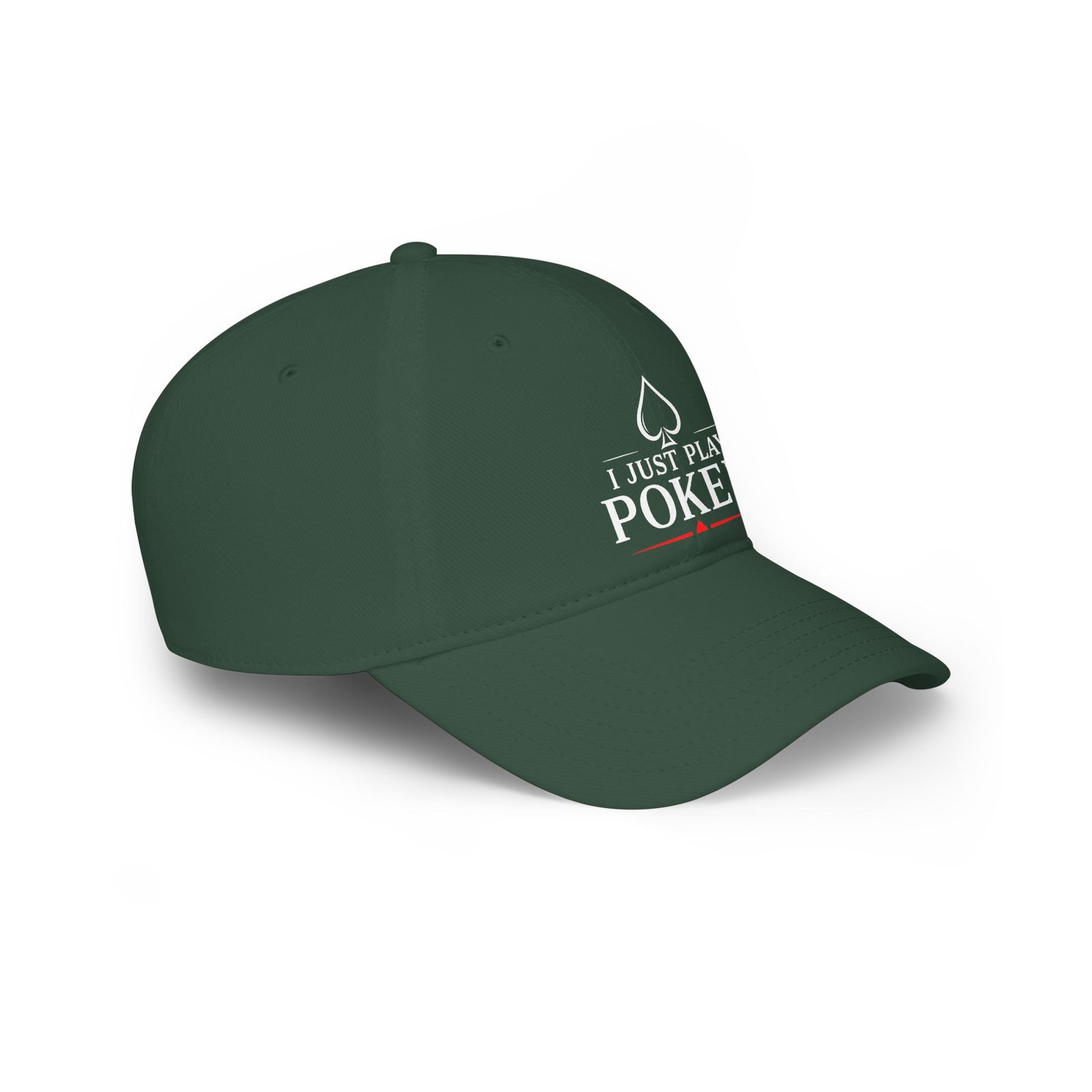 I Just Play Poker Cap – White Poker Logo