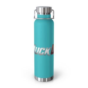 MuckU2 Insulated Water Bottle – Gradient Silver & Red Poker Logo