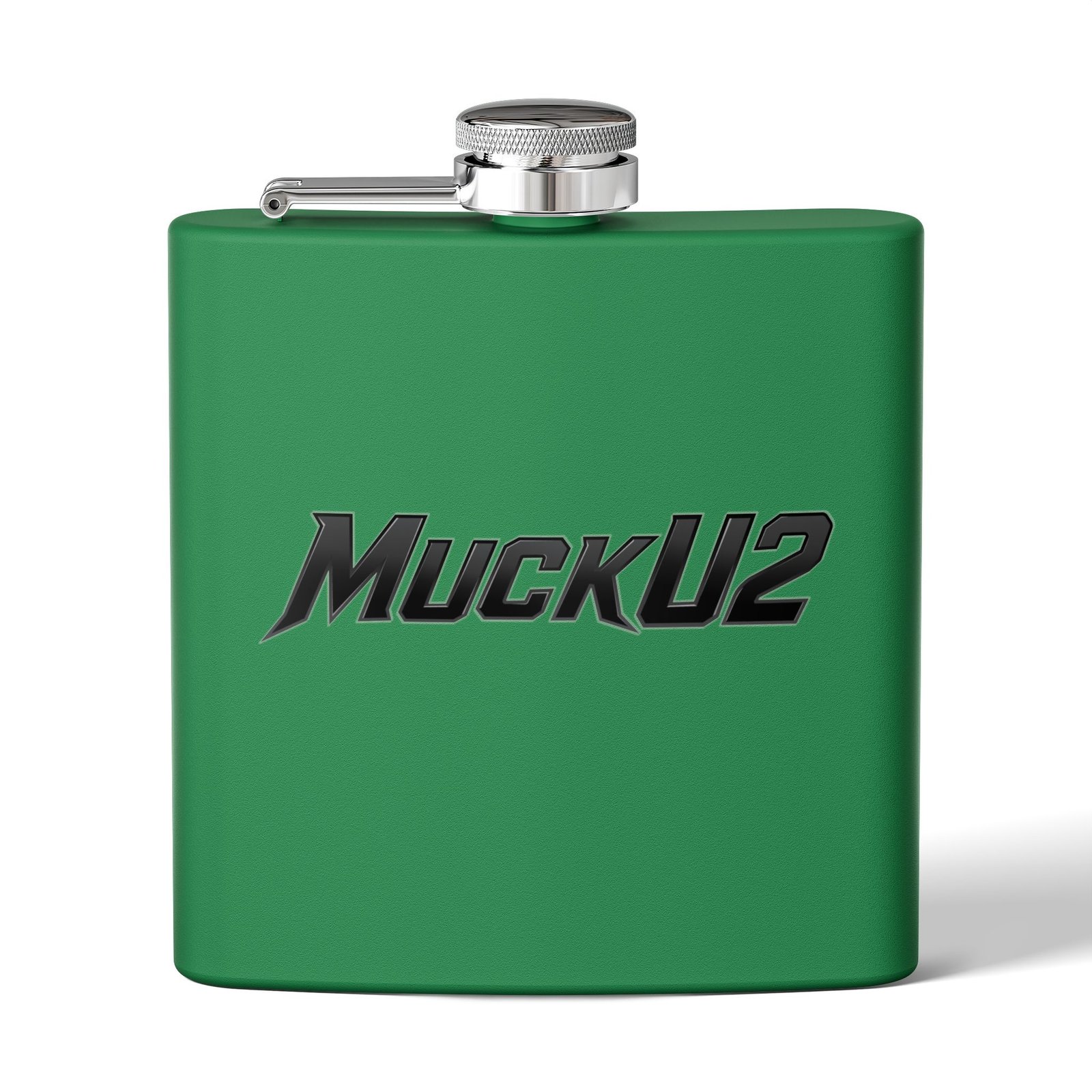 MuckU2 Flask – Black Logo Poker Flask