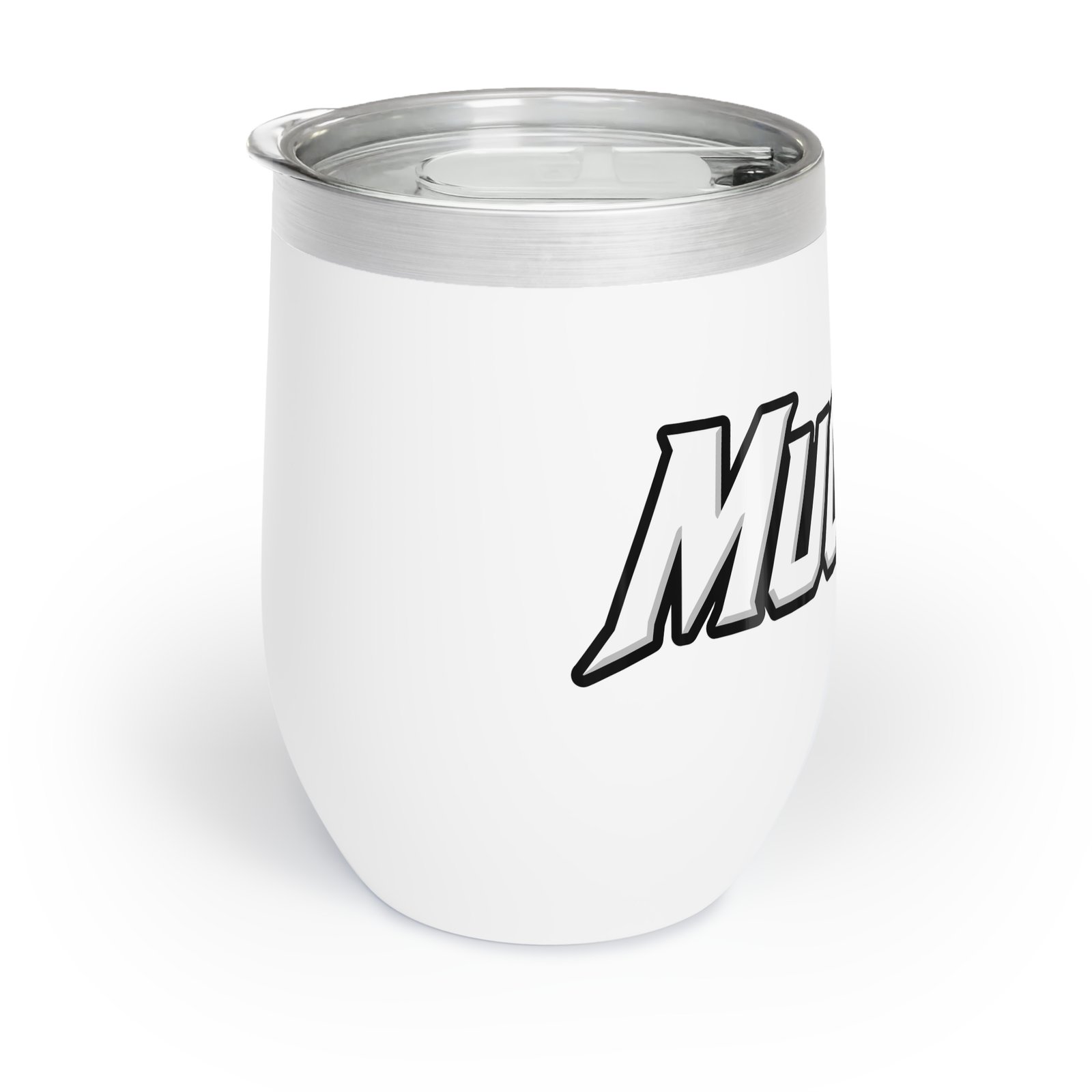 MuckU2 Wine Tumbler – White & Red Poker Logo