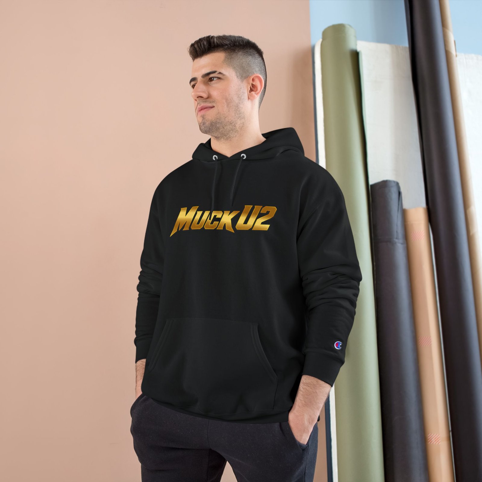 MuckU2 Hoodie – Gold Logo Poker Pullover