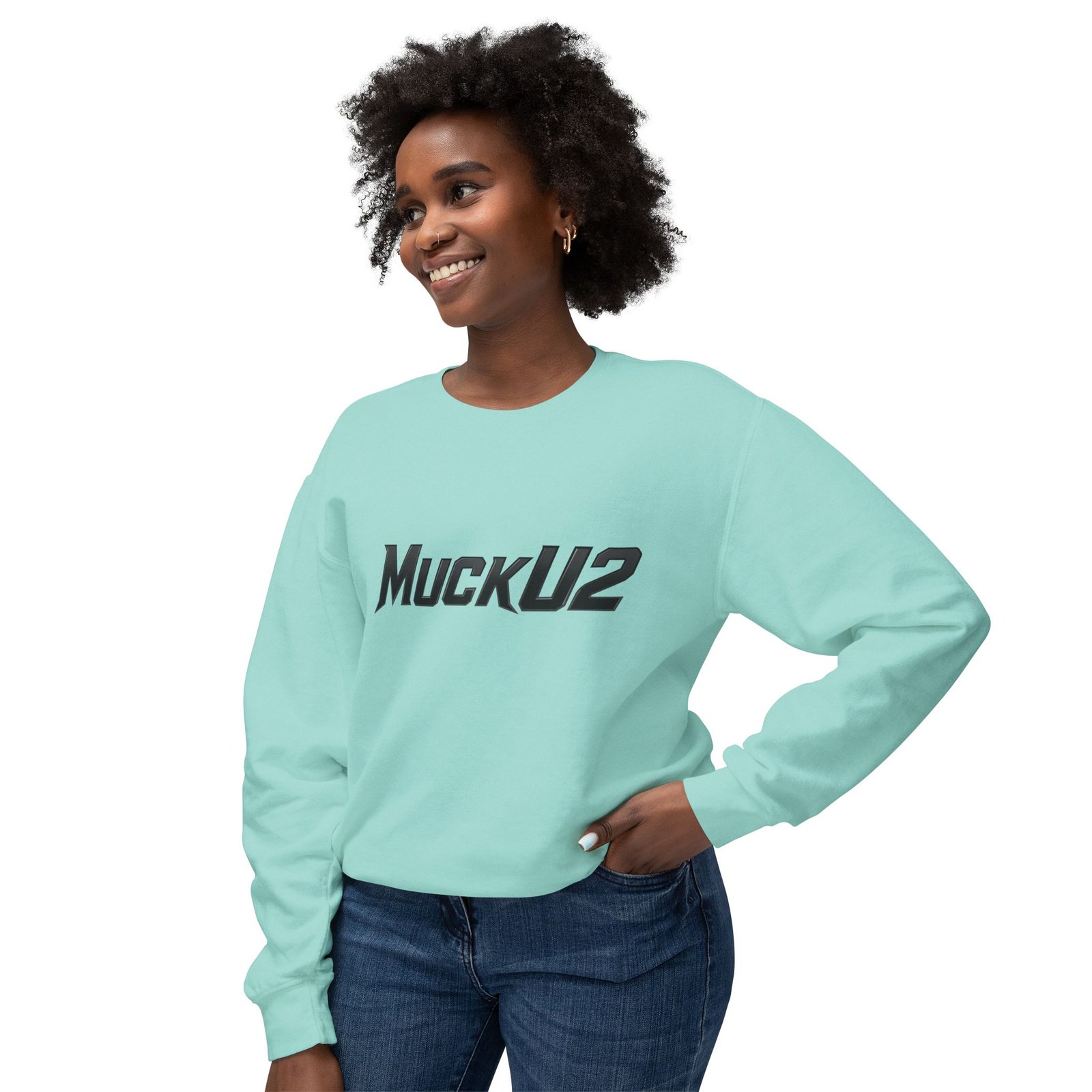 MuckU2 Sweatshirt – Black Logo Poker Crewneck