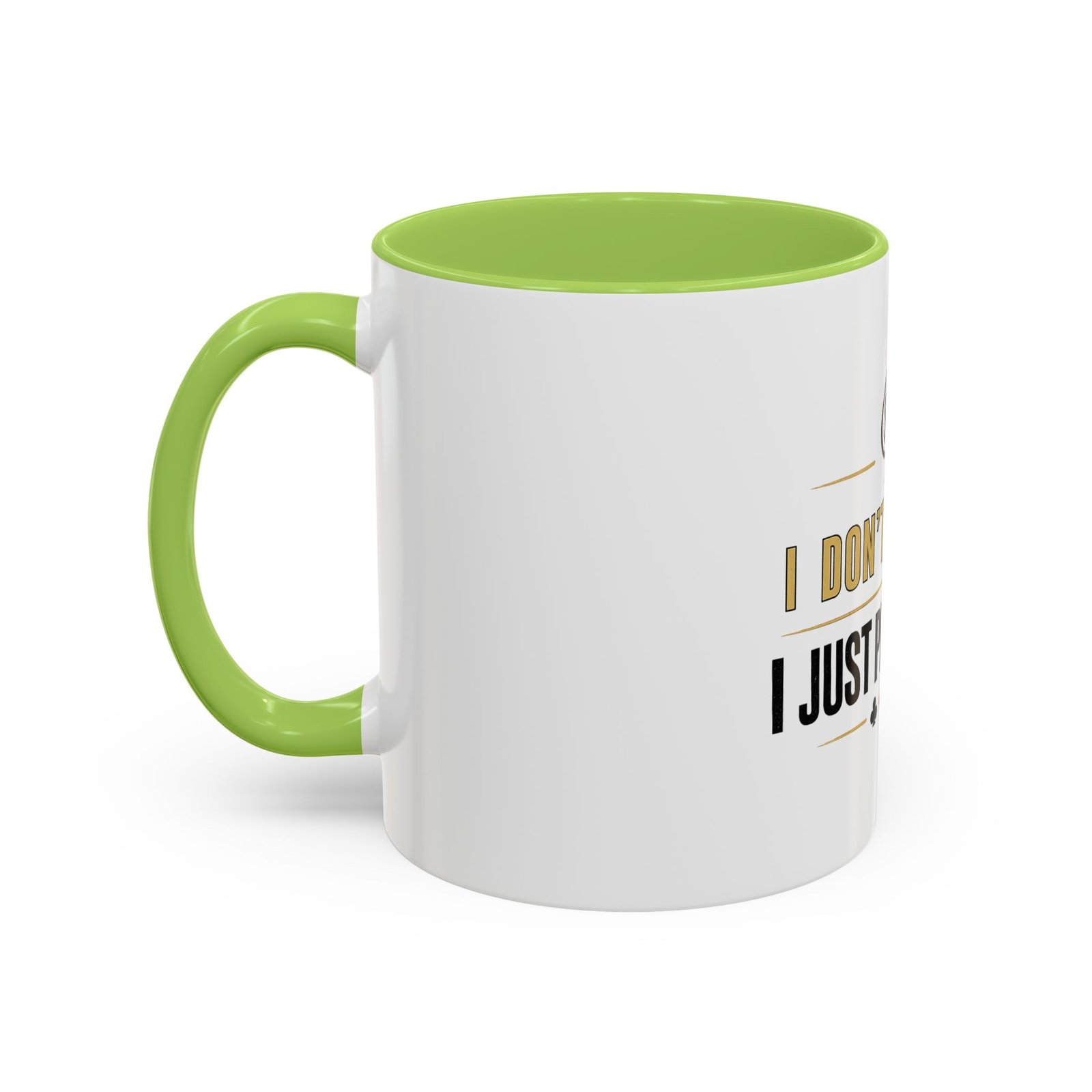 I Don’t Gamble, I Just Play Poker White Mug – Gold & Black Logo