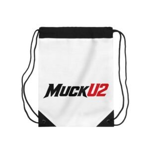 MuckU2 Drawstring Bag – Black & Red Logo Poker Gym Bag