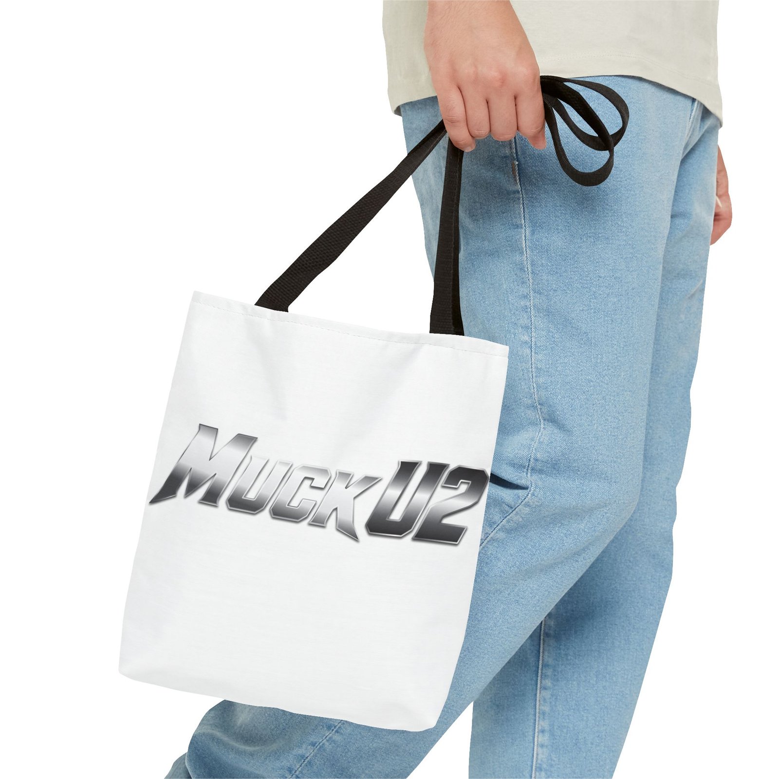 MuckU2 Canvas Tote Bag – Silver Gradient Poker Logo
