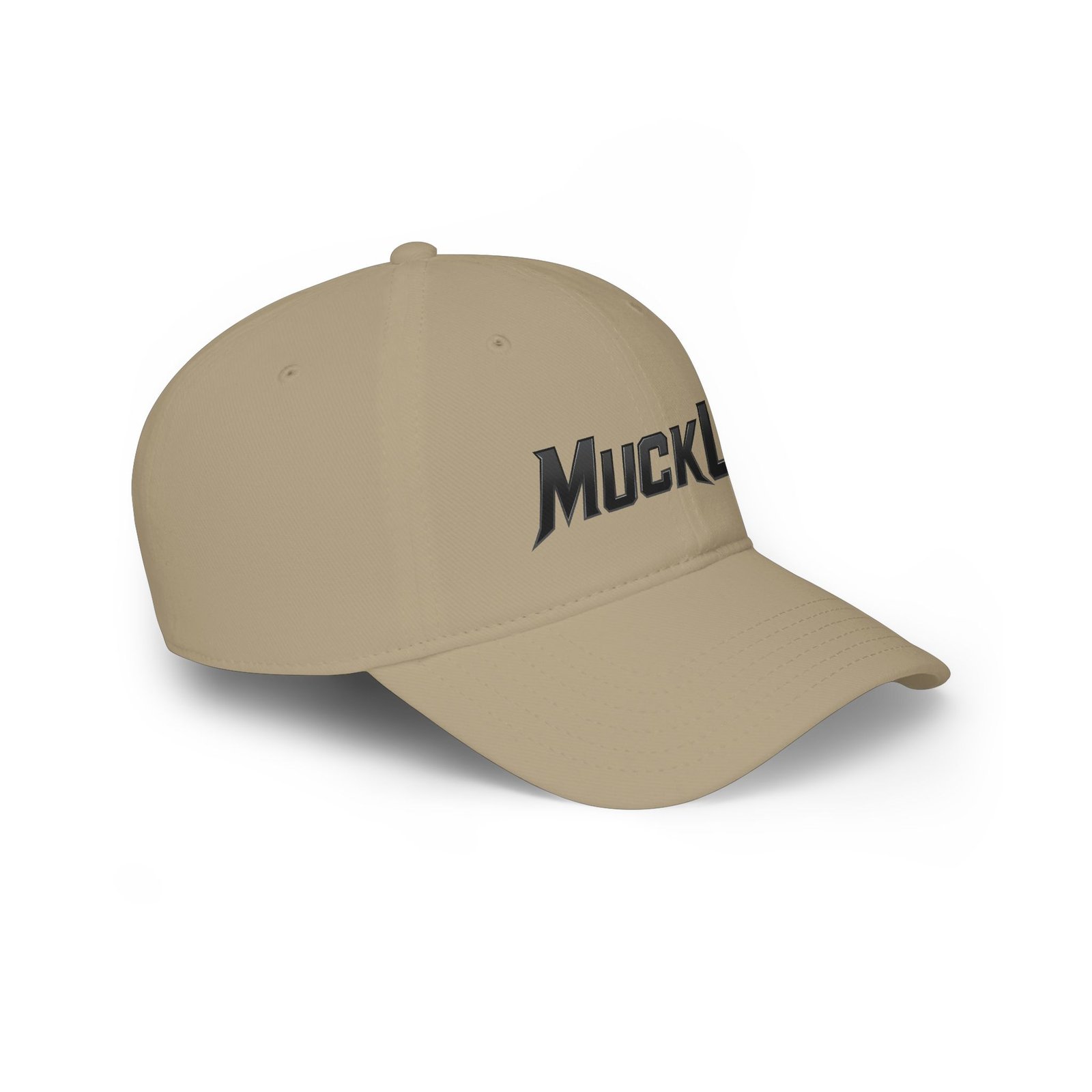 MuckU2 Distressed Dad Hat – Black Embroidered Poker Cap
