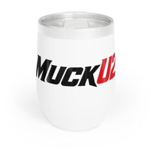 MuckU2 Wine Tumbler – Black & Red Poker Logo