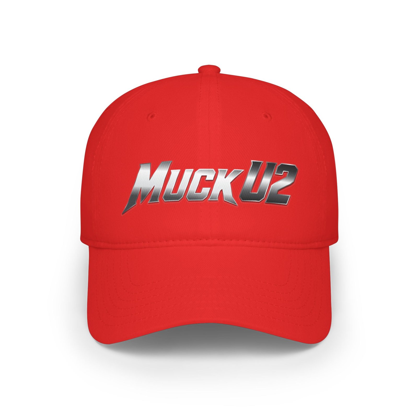 MuckU2 Poker Cap – Silver Logo Baseball Hat