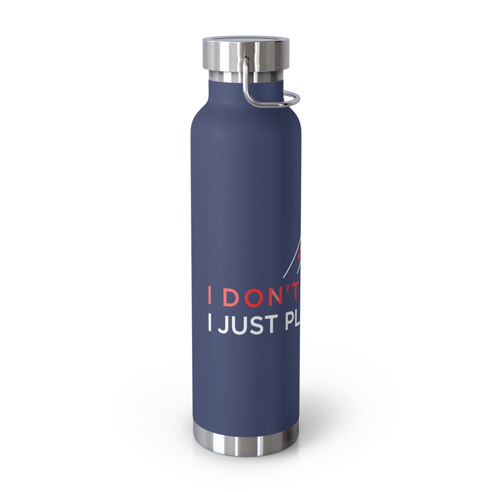 I Don’t Gamble, I Just Play Poker Insulated Water Bottle – Red & Black Logo