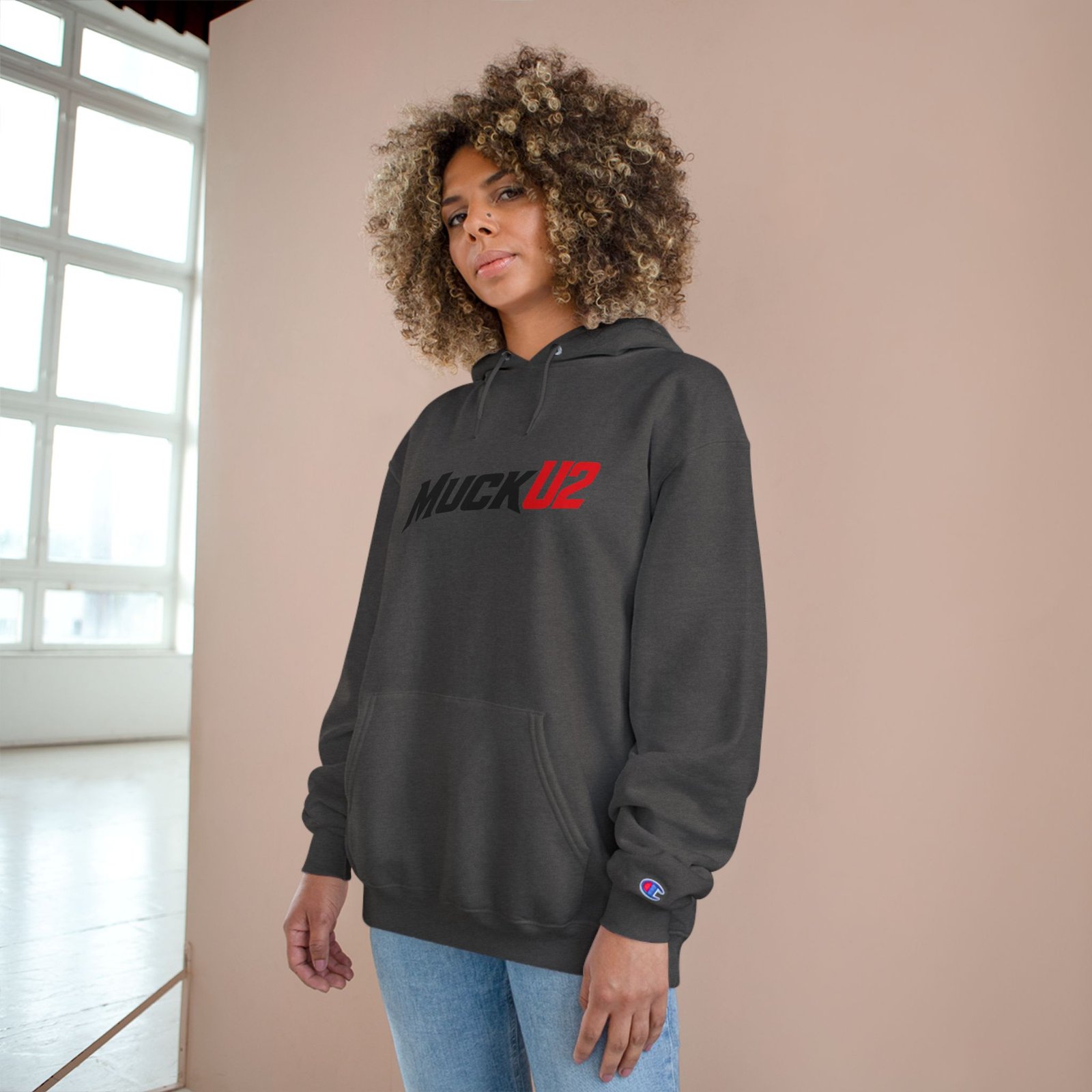 MuckU2 Hoodie – Black & Red Logo Poker Pullover