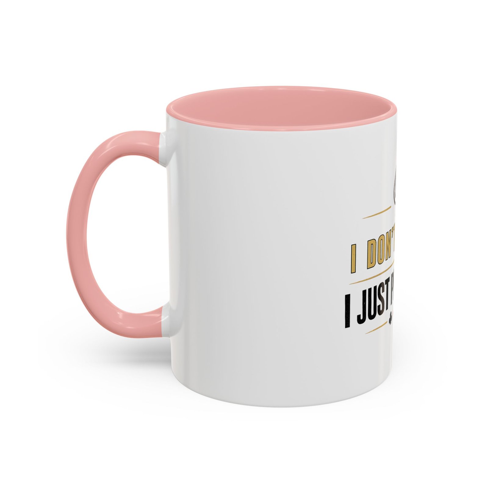 I Don’t Gamble, I Just Play Poker White Mug – Gold & Black Logo