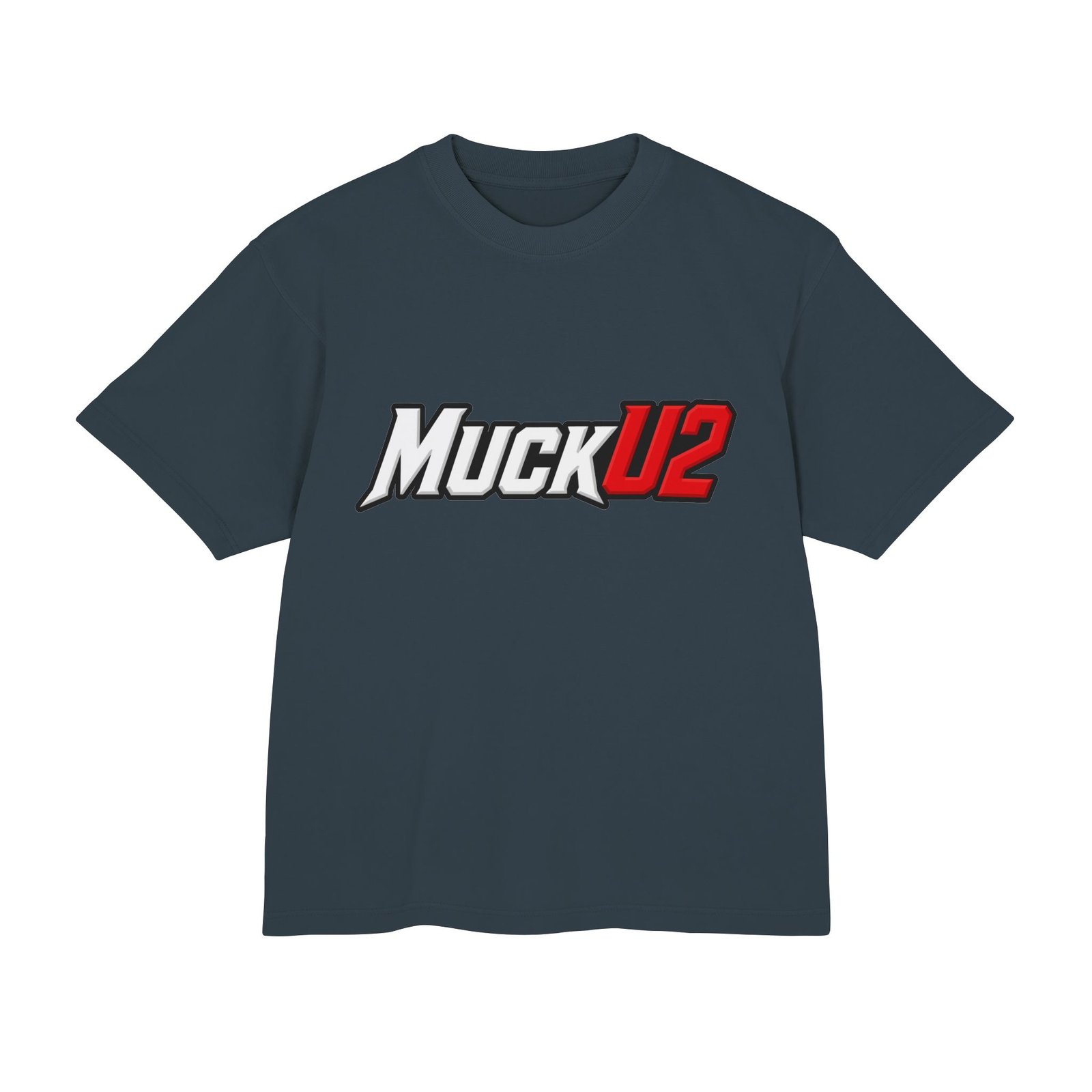 MuckU2 T-Shirt – White & Red Logo Poker Graphic Tee