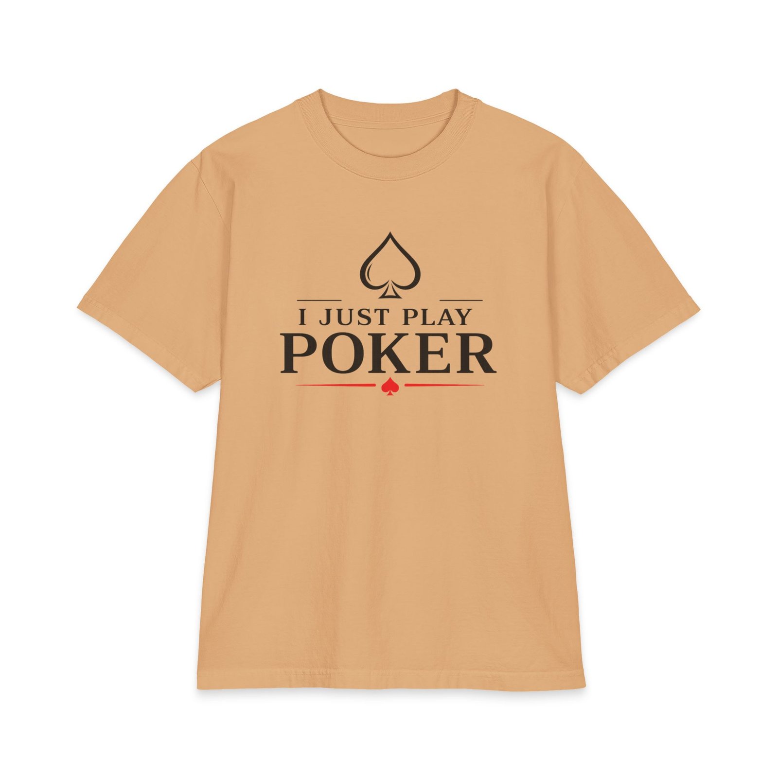 I Just Play Poker T-Shirt – Black & Red Poker Graphic Tee