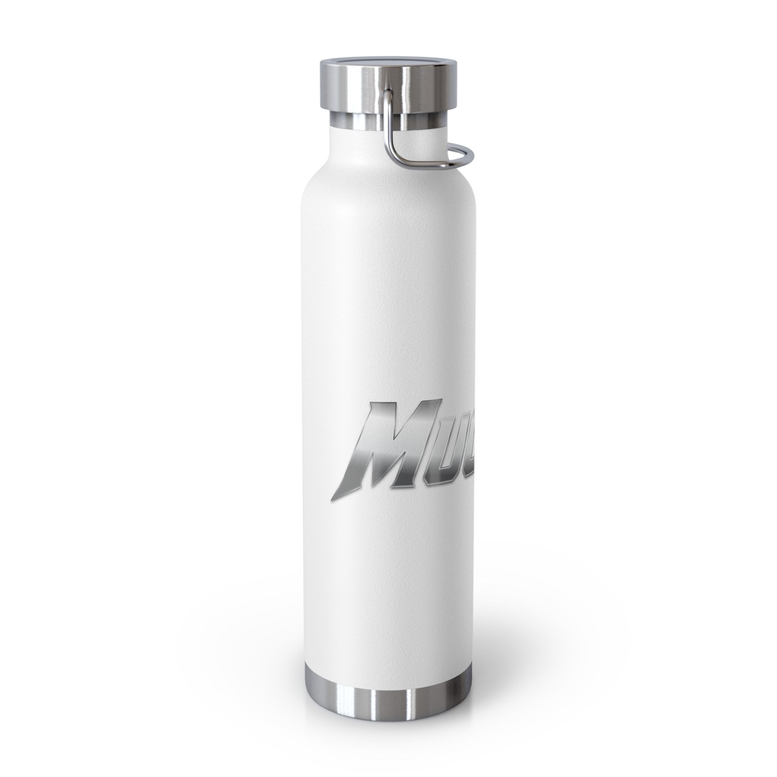 MuckU2 Insulated Water Bottle – Gradient Silver Poker Logo
