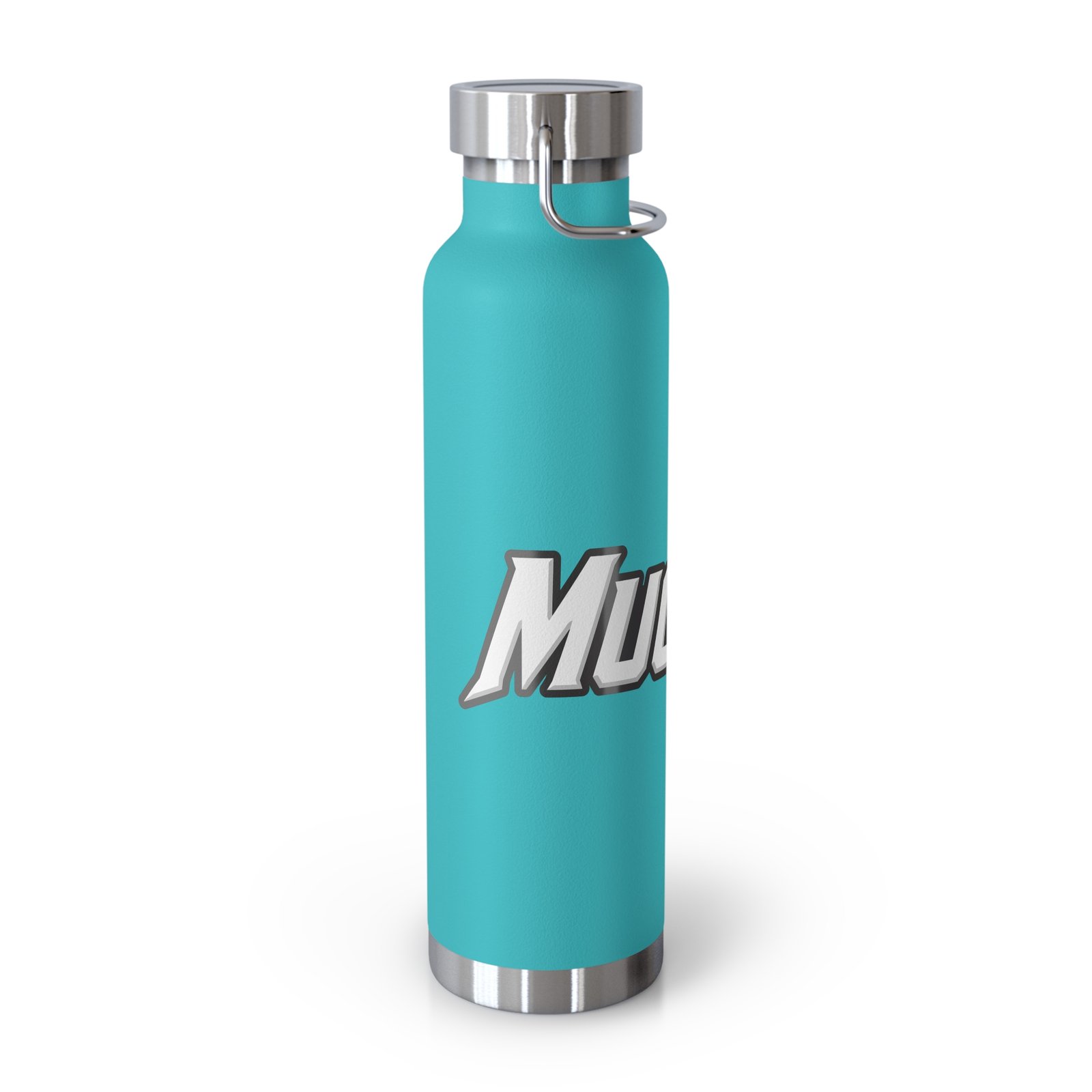 MuckU2 Insulated Water Bottle – White & Red Outlined Poker Logo