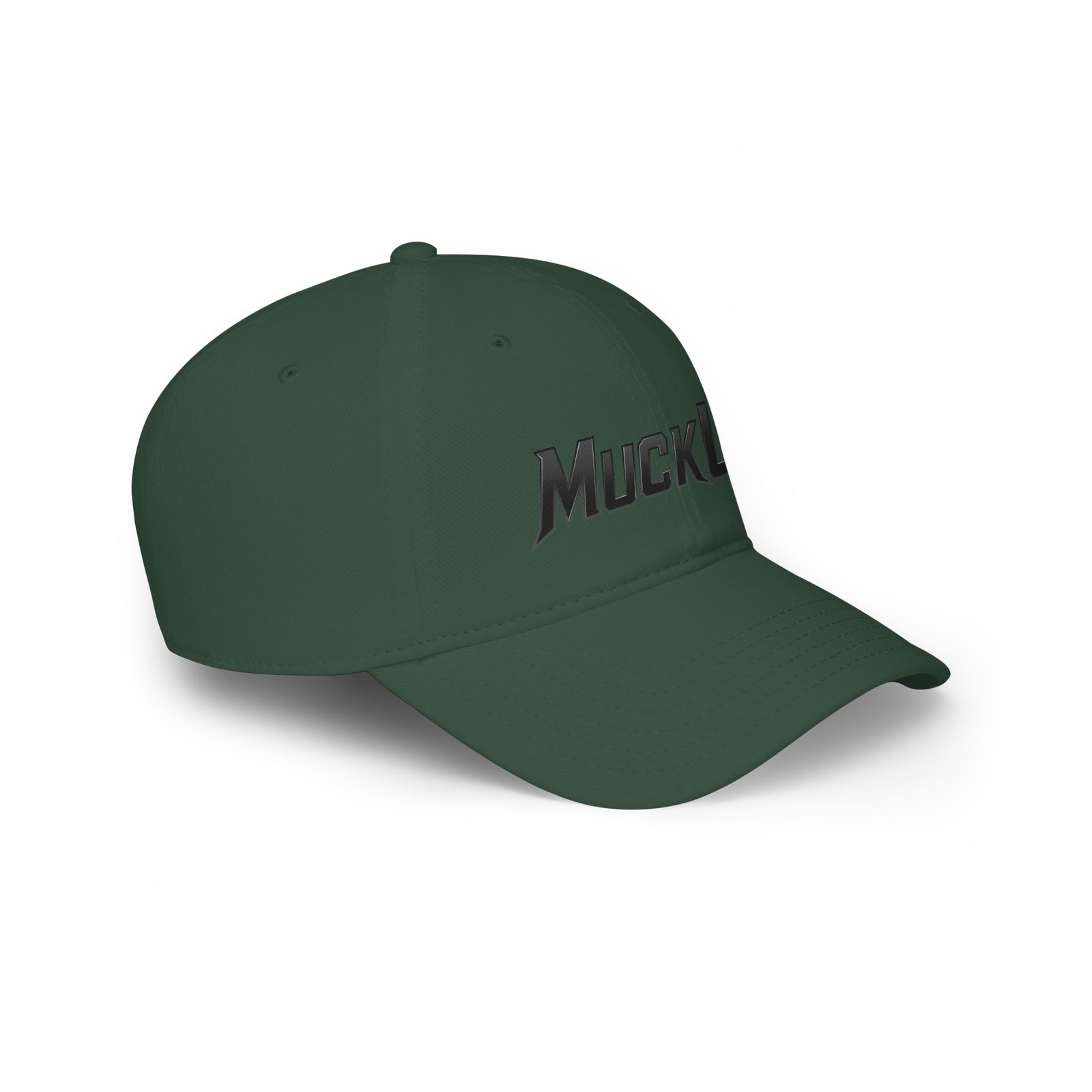 MuckU2 Distressed Dad Hat – Black Embroidered Poker Cap