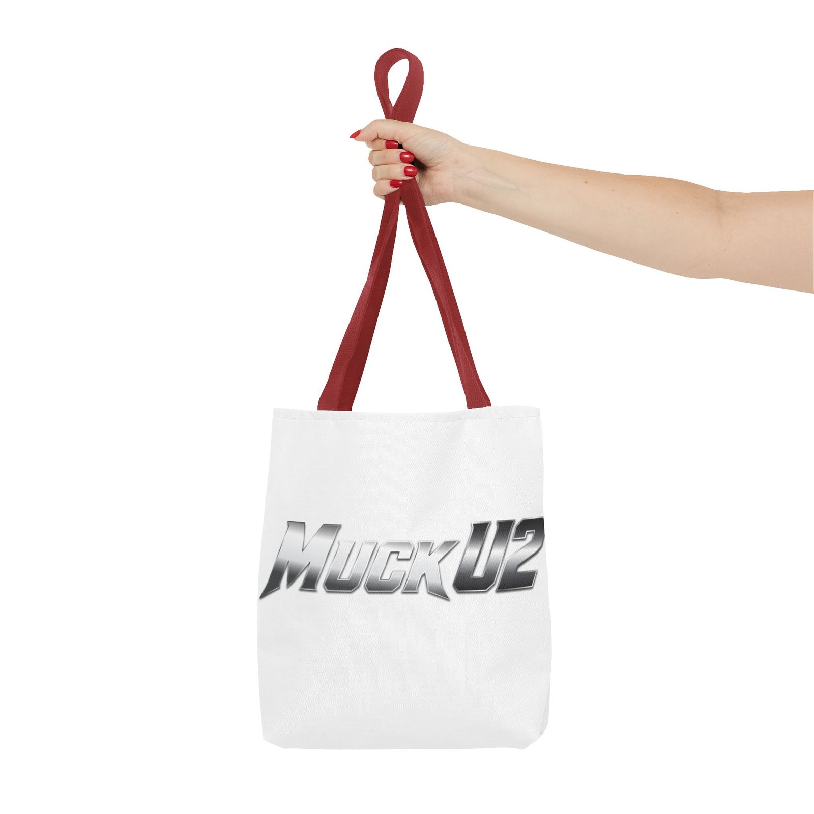MuckU2 Canvas Tote Bag – Silver Gradient Poker Logo