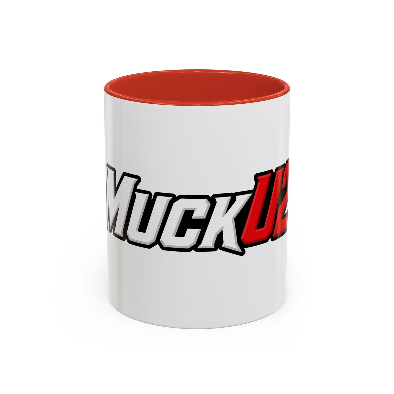 MuckU2 Mug – White & Red Logo Poker Coffee Mug
