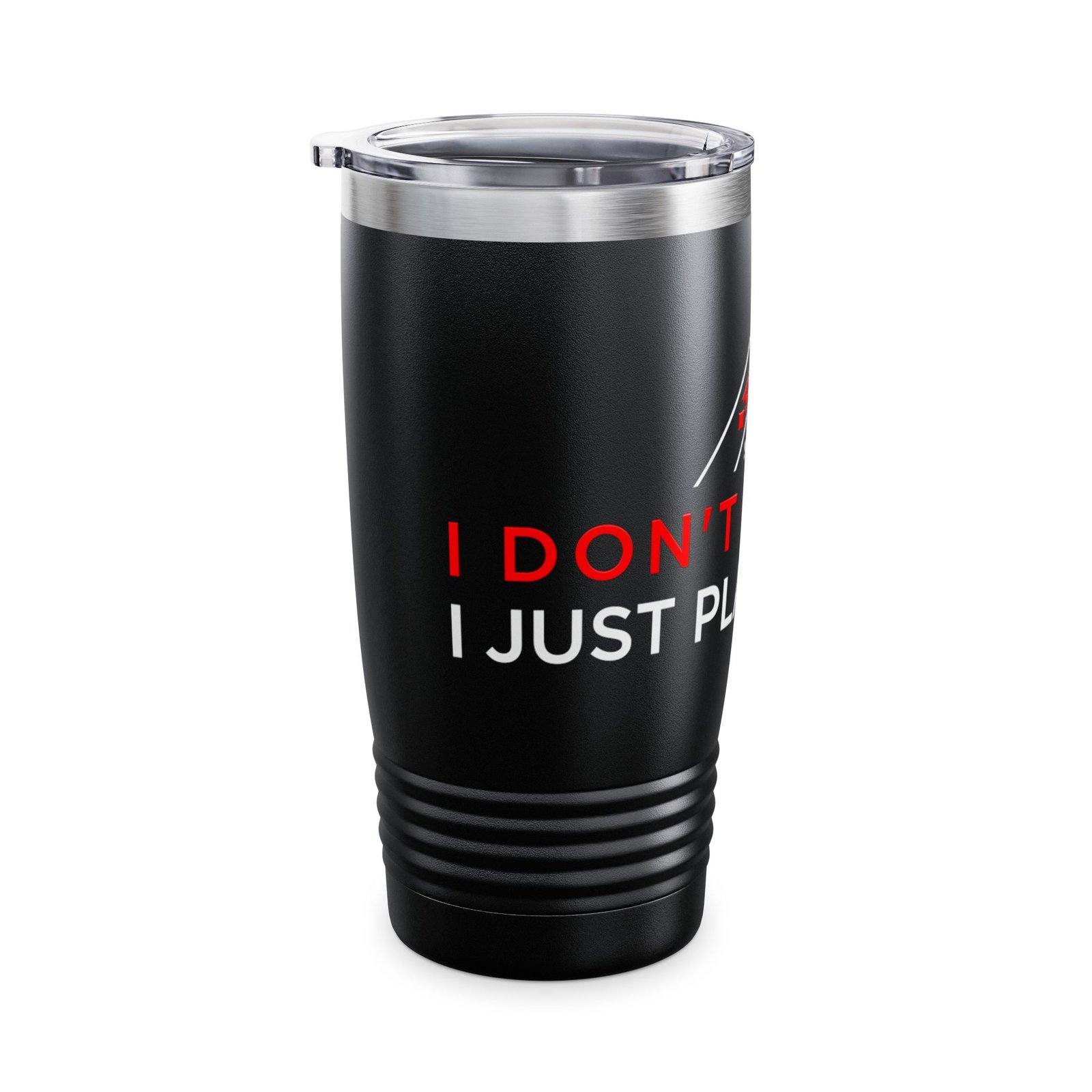 I Don’t Gamble, I Just Play Poker Tumbler – Red & White Poker Logo