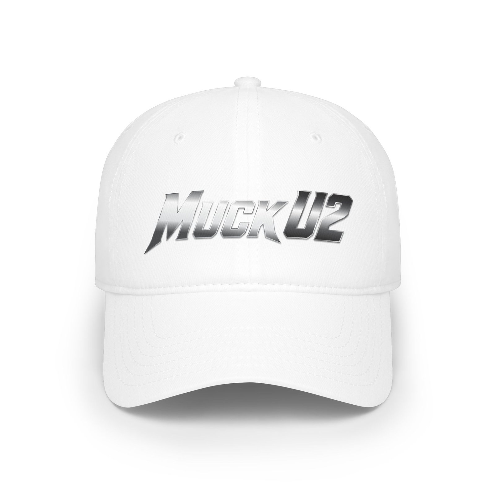 MuckU2 Poker Cap – Silver Logo Baseball Hat