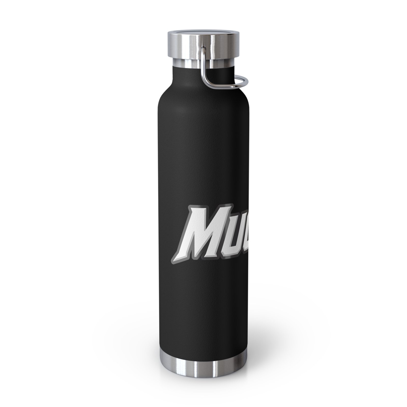 MuckU2 Insulated Water Bottle – White & Red Outlined Poker Logo