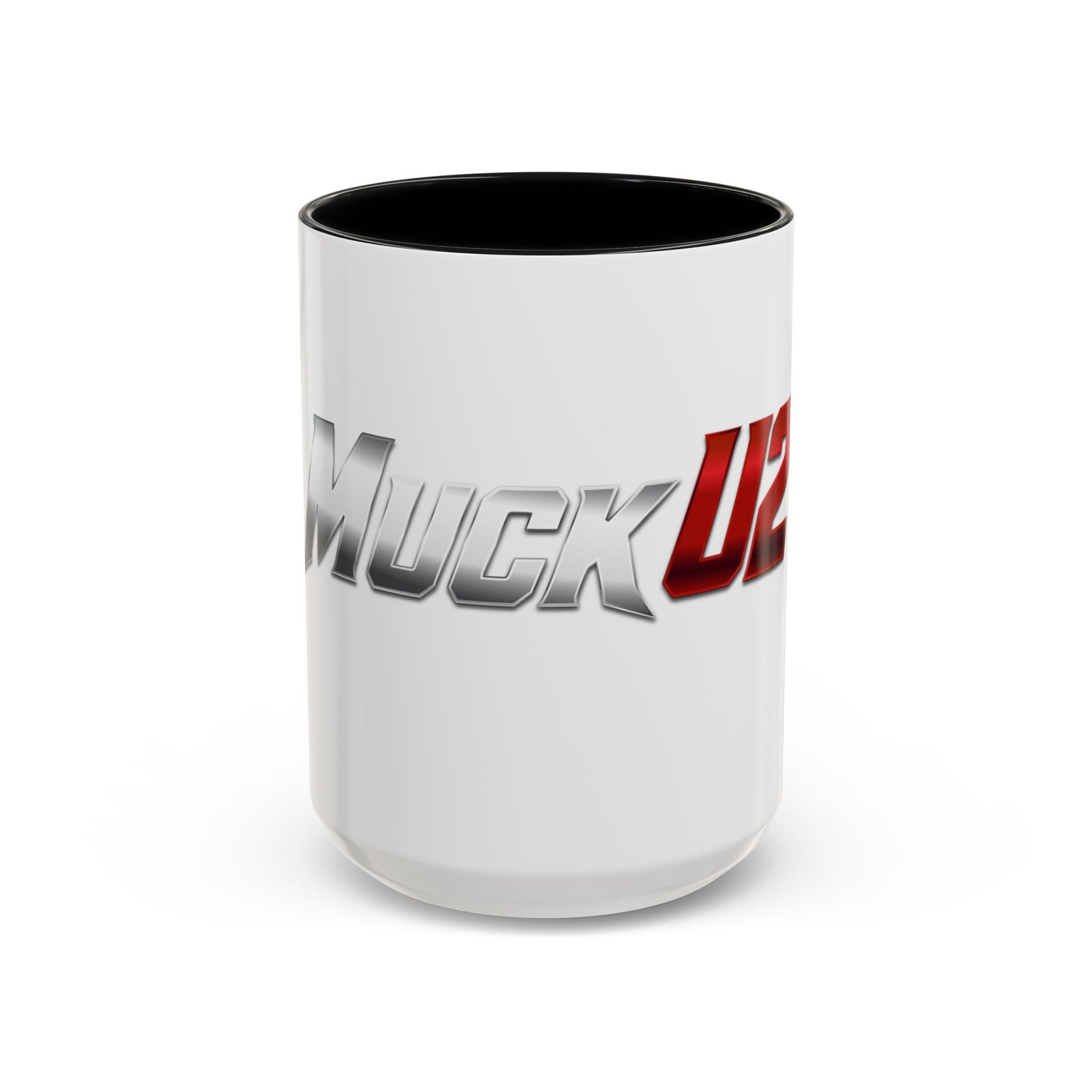 MuckU2 Mug – Silver & Red Logo Poker Coffee Mug