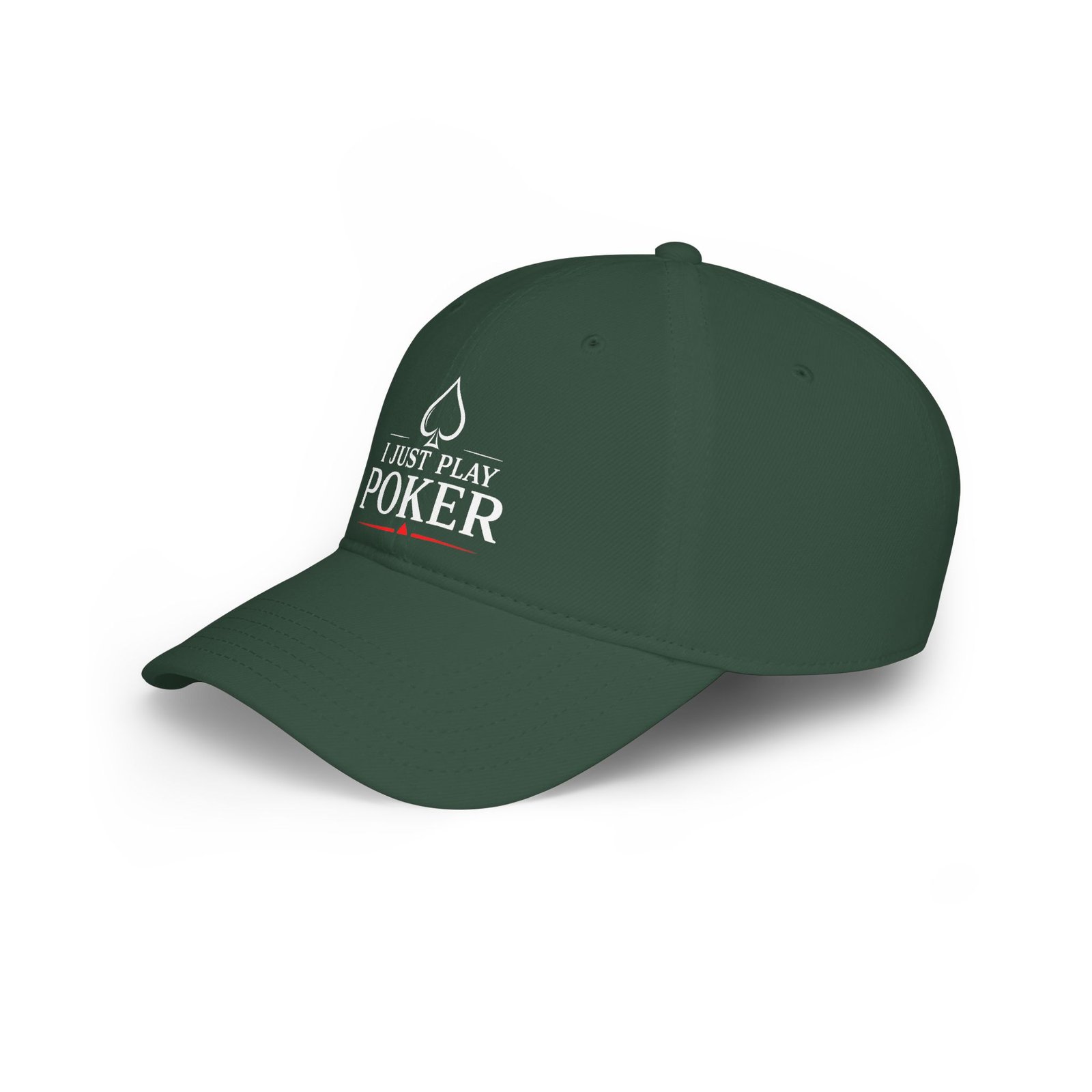 I Just Play Poker Cap – White Poker Logo