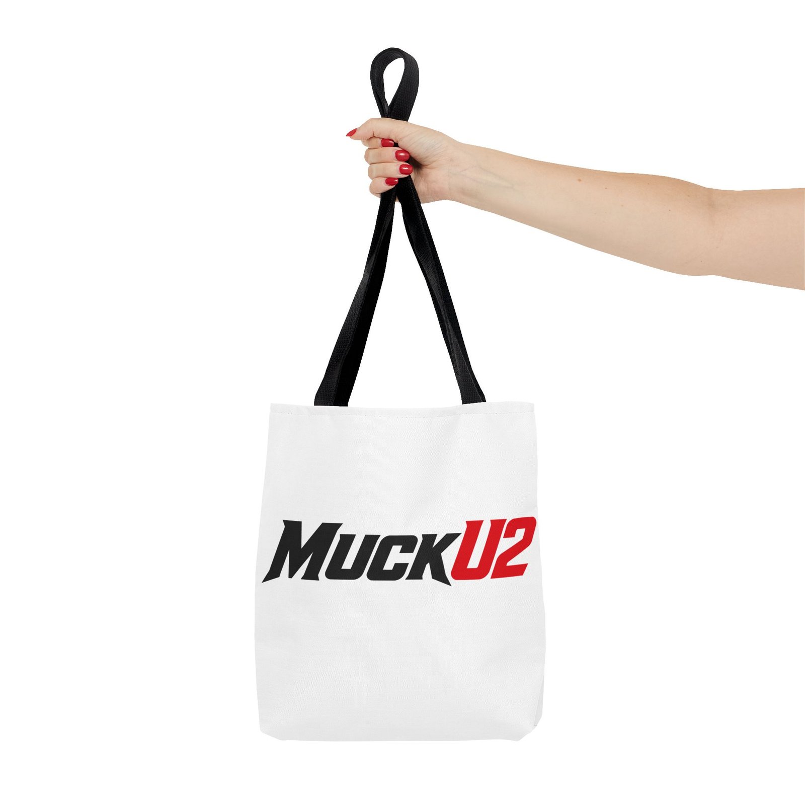 MuckU2 Canvas Tote Bag – Black & Red Poker Logo