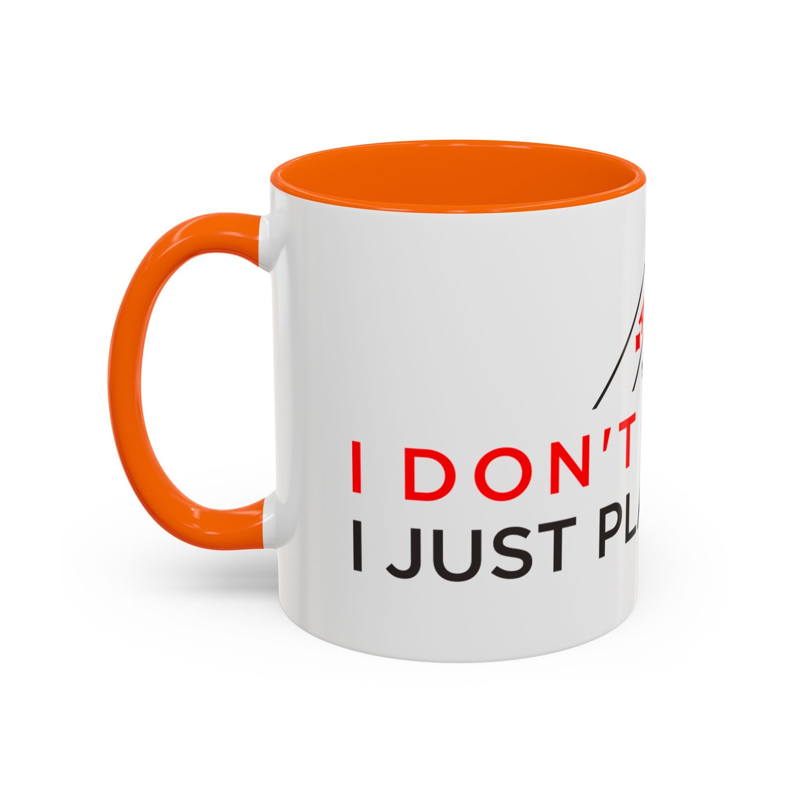 I Don’t Gamble, I Just Play Poker White Mug – Red & Black Logo