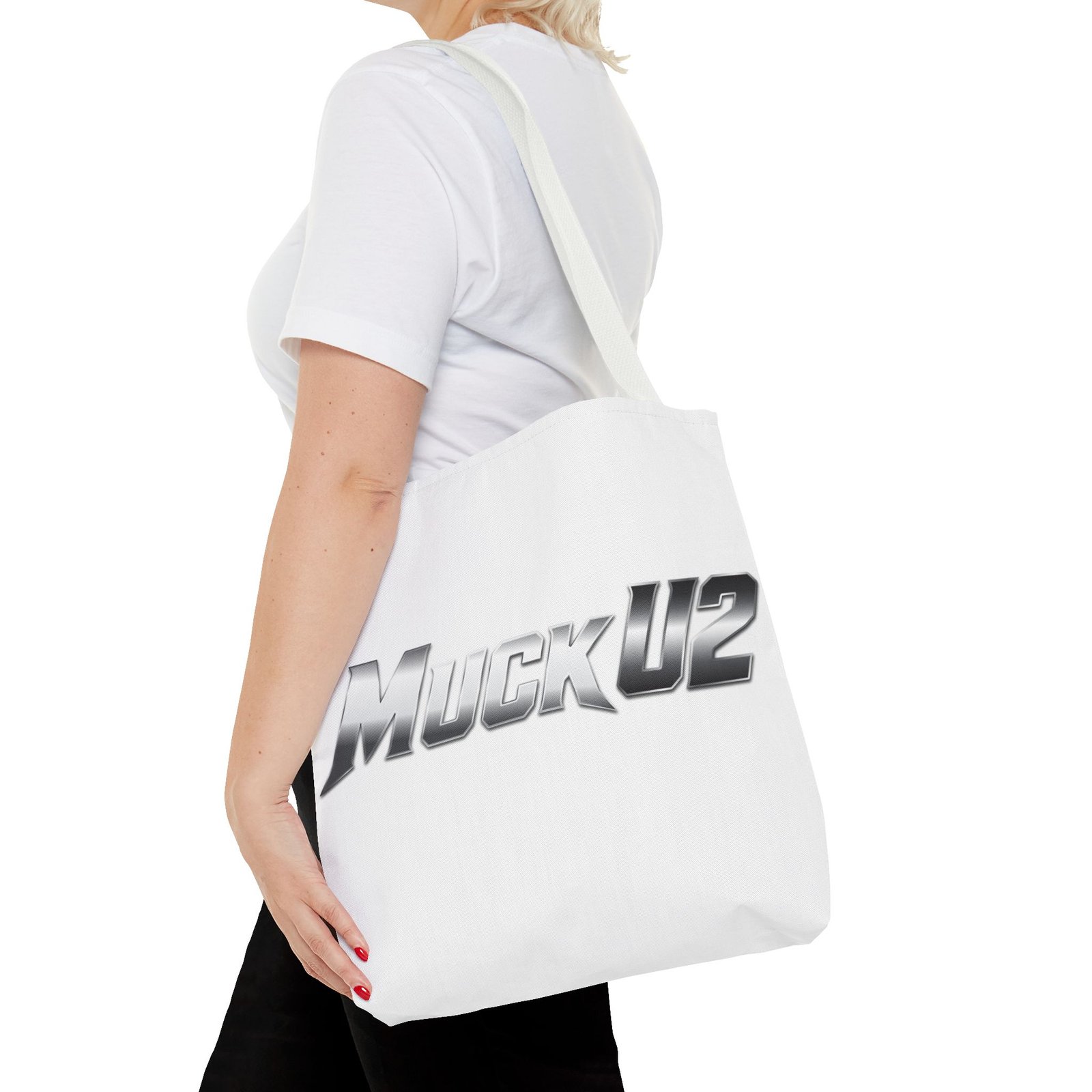 MuckU2 Canvas Tote Bag – Silver Gradient Poker Logo
