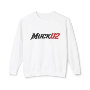 MuckU2 Sweatshirt – Black & Red Logo Poker Crewneck