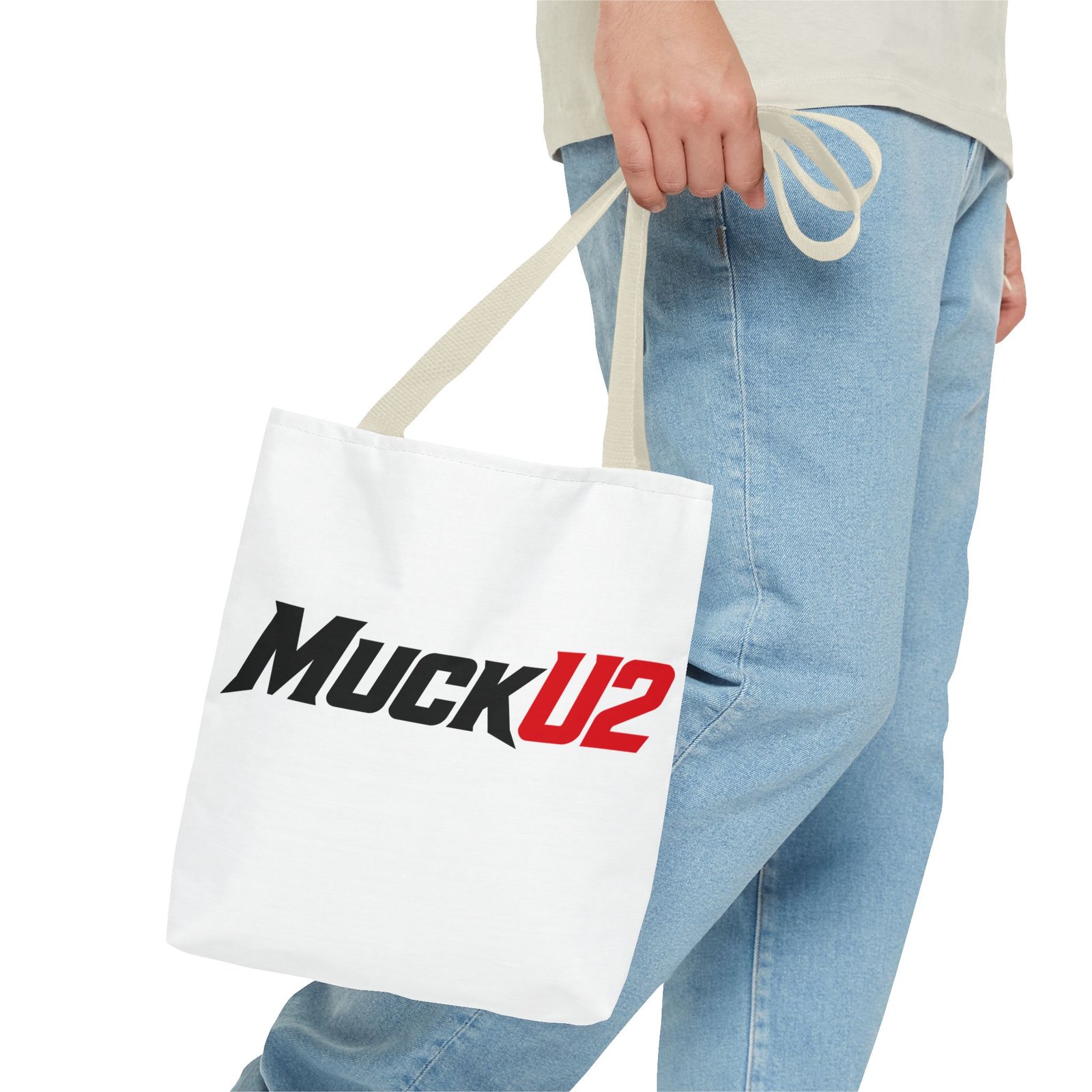 MuckU2 Canvas Tote Bag – Black & Red Poker Logo