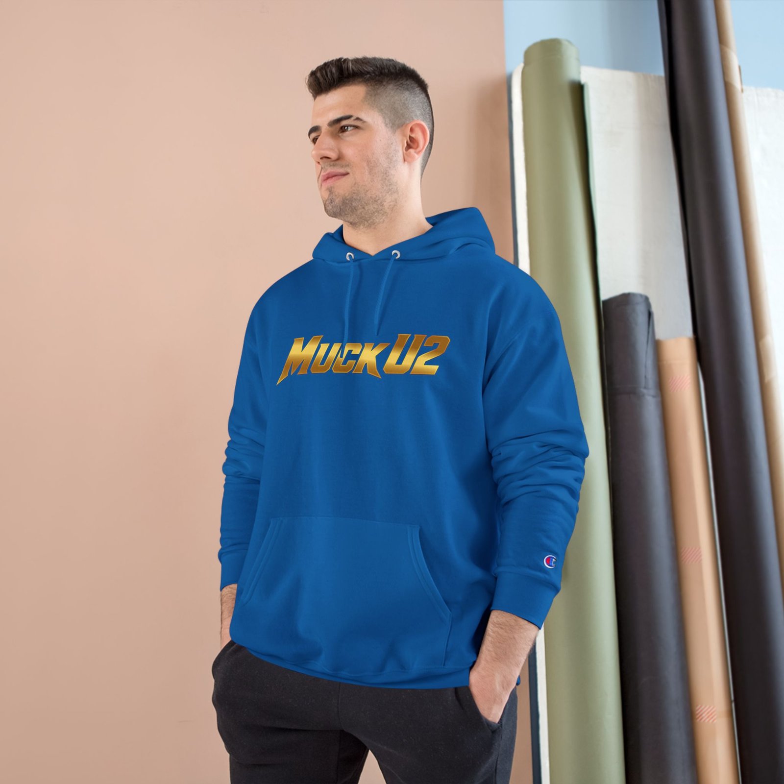 MuckU2 Hoodie – Gold Logo Poker Pullover