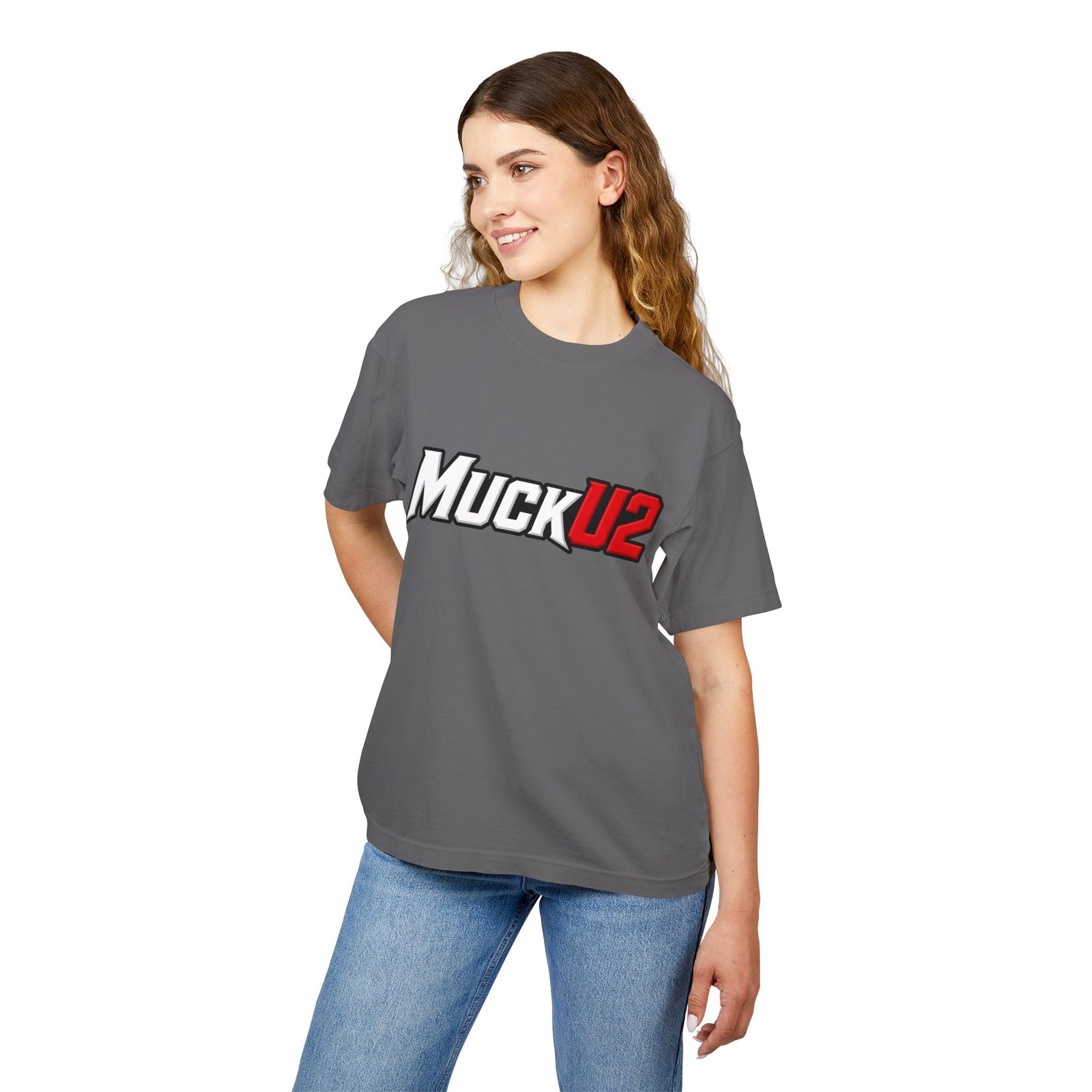 MuckU2 T-Shirt – White & Red Logo Poker Tee